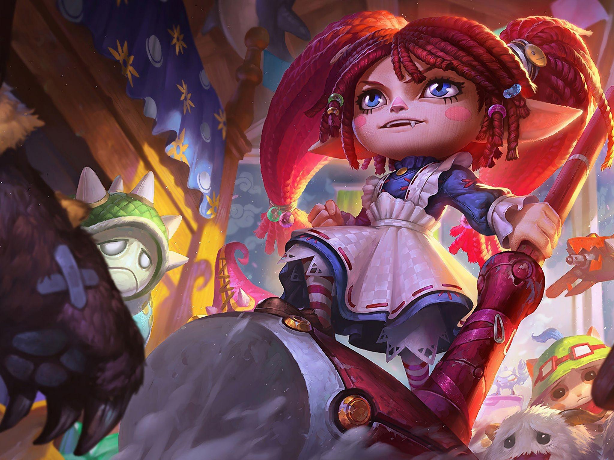 2048x1536 Wallpaper 4k Ragdoll Poppy LoL Splash Art League of Legends Art league of legends, Poppy