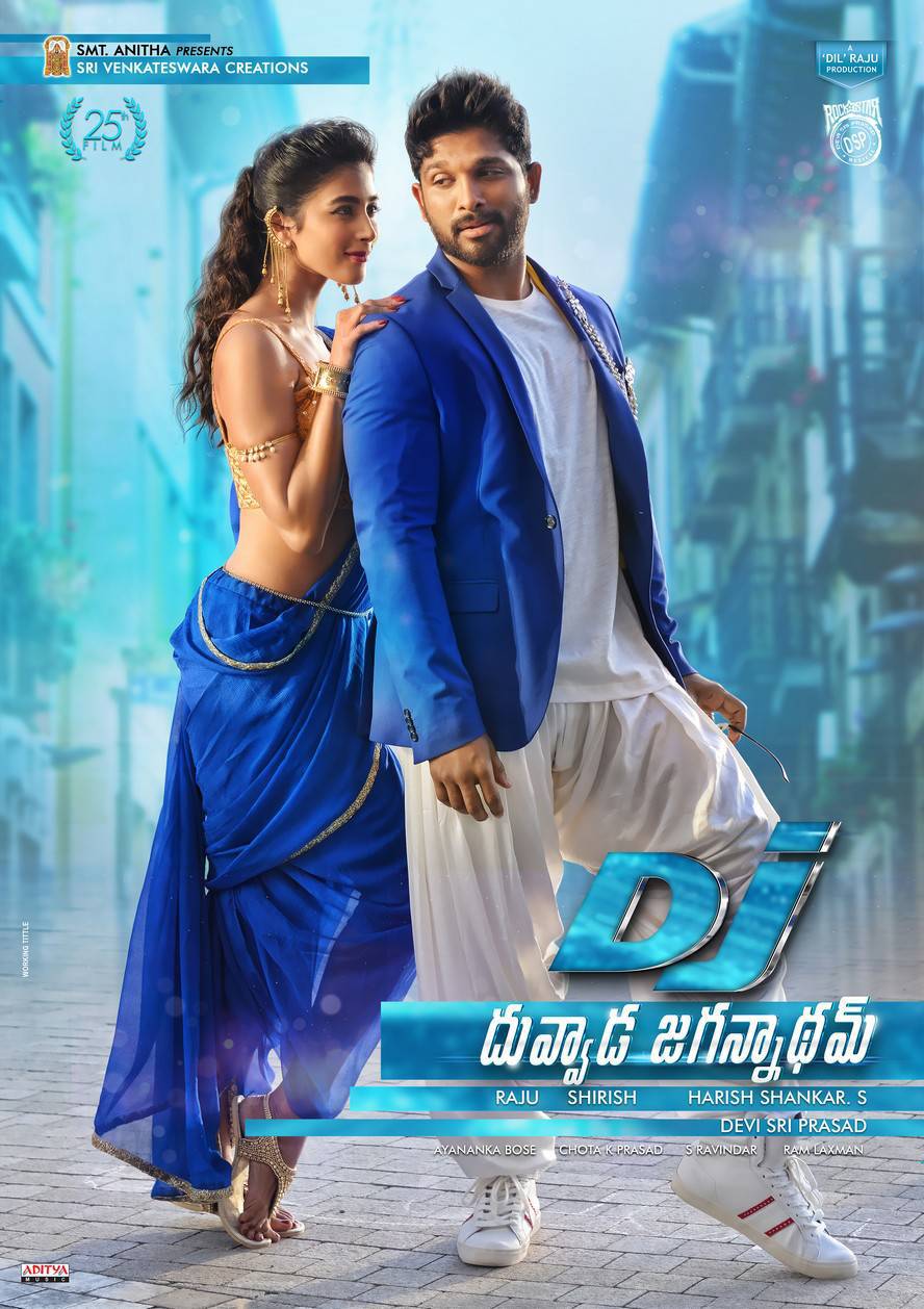 888x1258 Allu Arjun Pooja Hegde DJ Telugu Movie Posters Wallpaper
