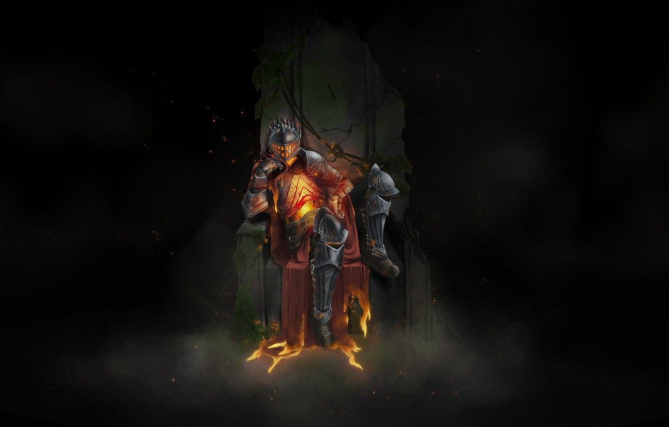 1332x850 Wallpaper the game, armor, art, knight, the throne, "Dark Souls Lords of Cinder image for desktop, section игры