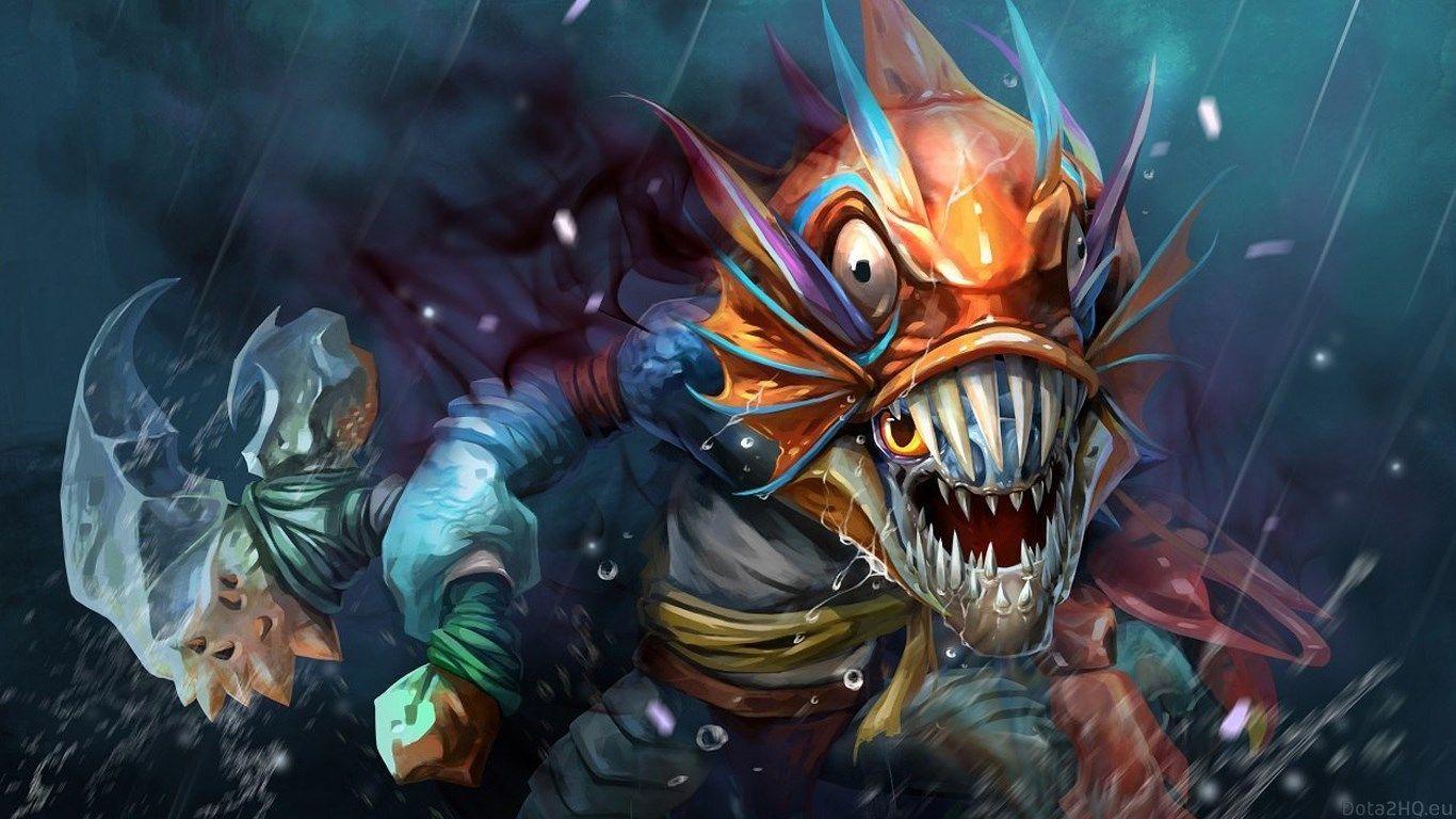 1366x768 slark #dota 2 wallpaper. Dota Dota 2 wallpaper, Comic book cover