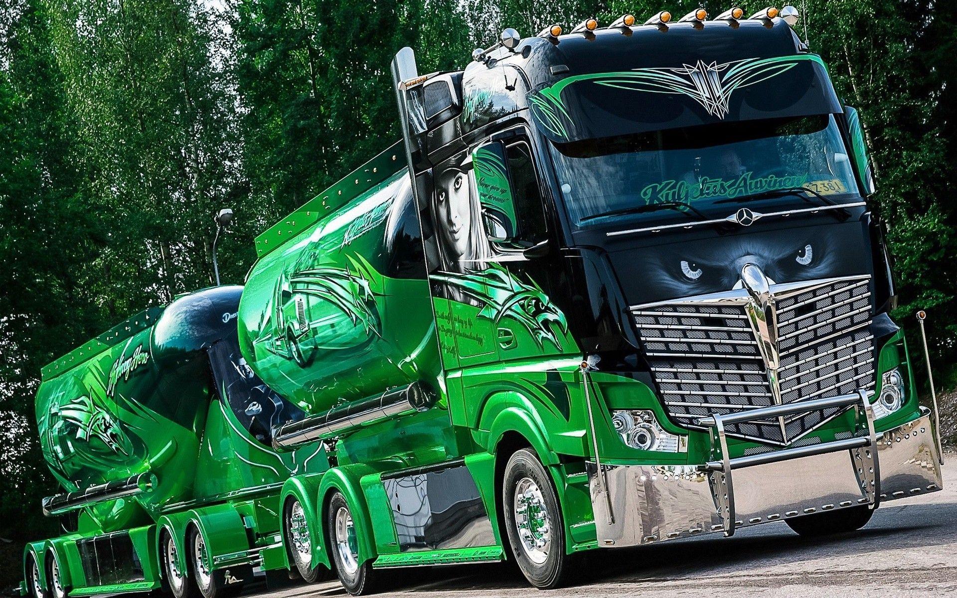 1920x1200 Custom Mercedes Benz Truck Tuning Wallpaper