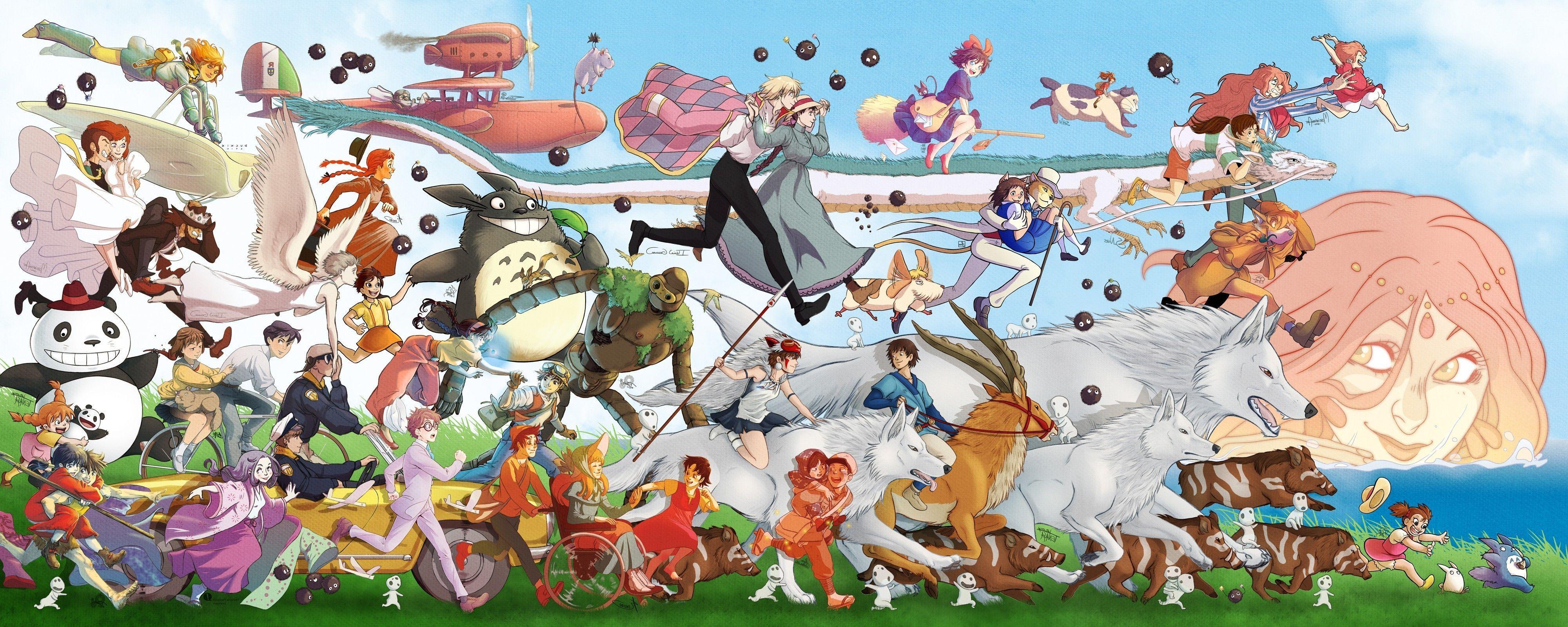 Ghibli Dual Wallpapers - Top Free Ghibli Dual Backgrounds - WallpaperAccess