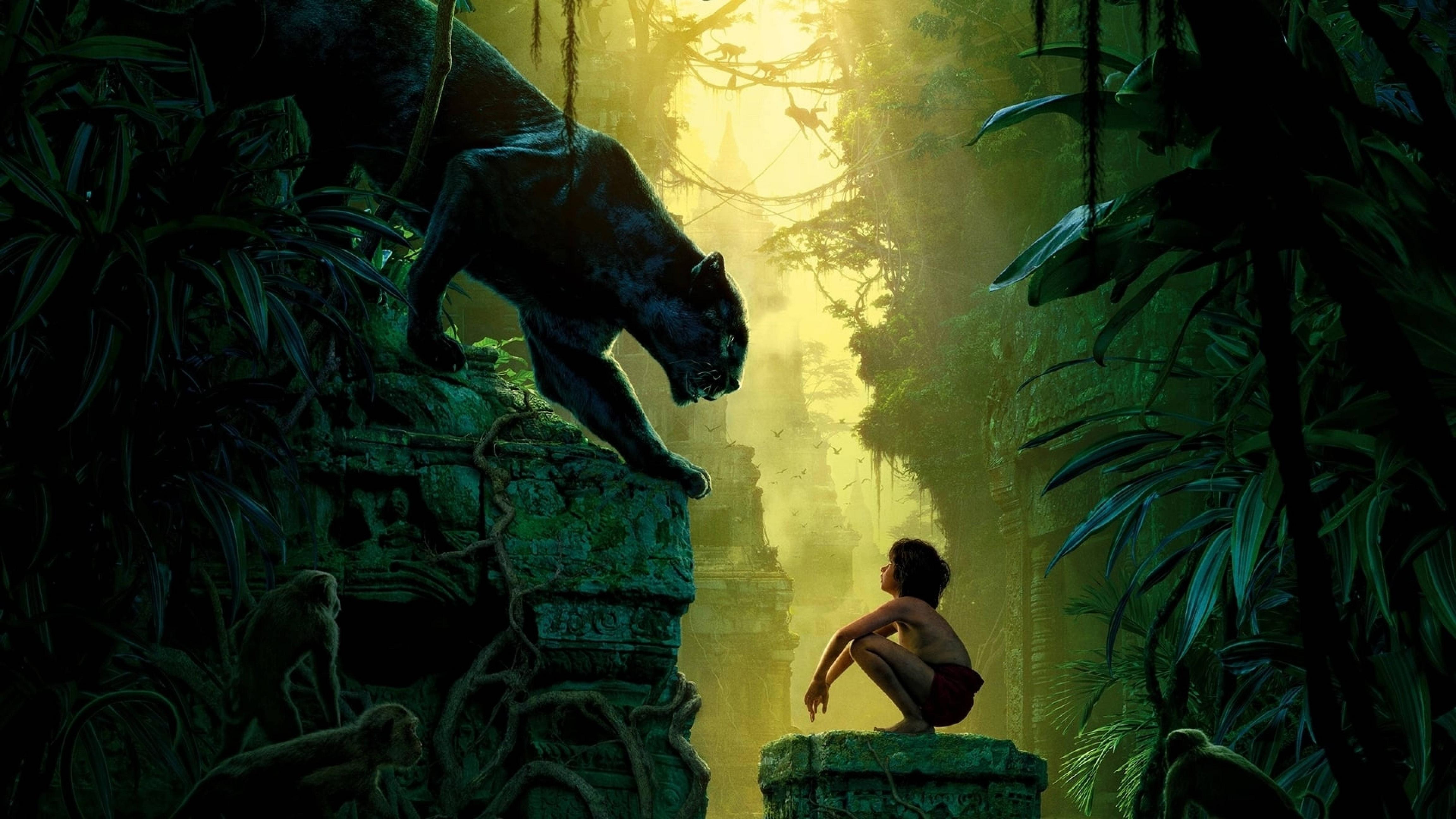 4608x2592 Bagheera & Mowgli Jungle Book 8K Wallpaper, HD Movies 4K Wallpaper