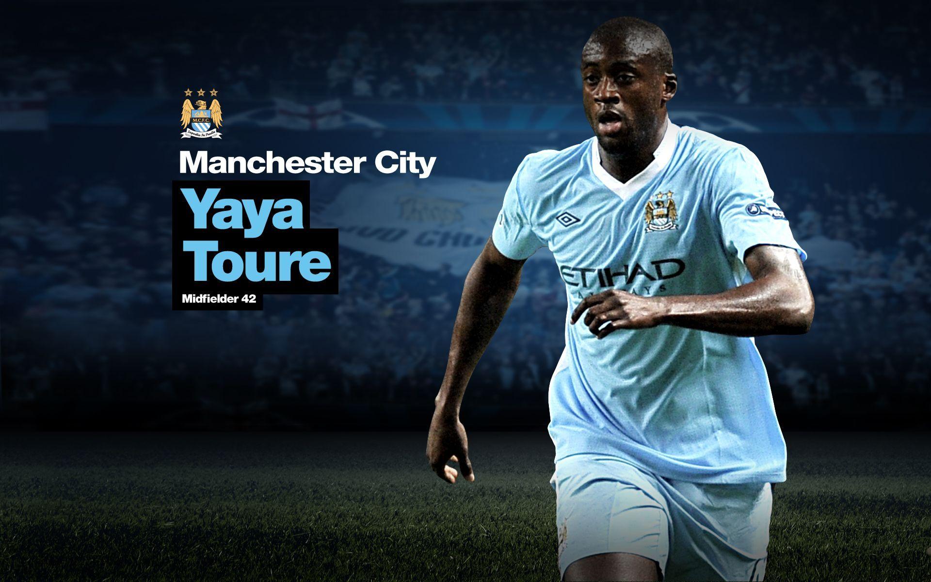 1920x1200 Yaya Toure Wallpaper. Manchester city wallpaper, Manchester city, Kolo toure