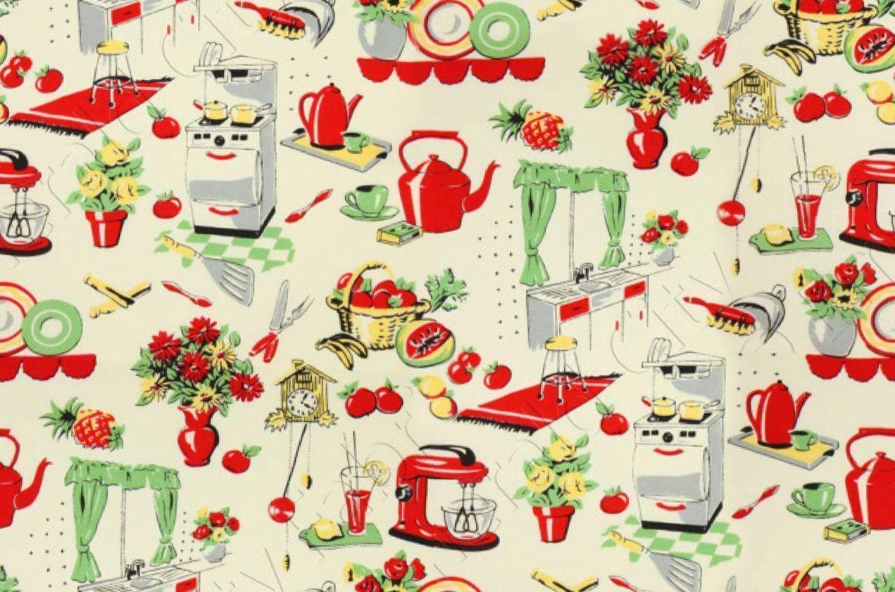 1271x842 Retro Kitchen Wallpaper