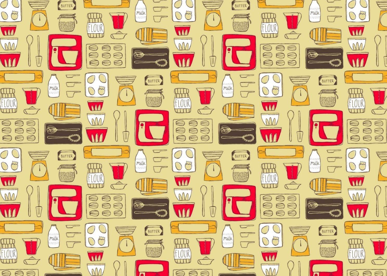 1488x1063 Vintage Kitchen Wallpaper Patterns