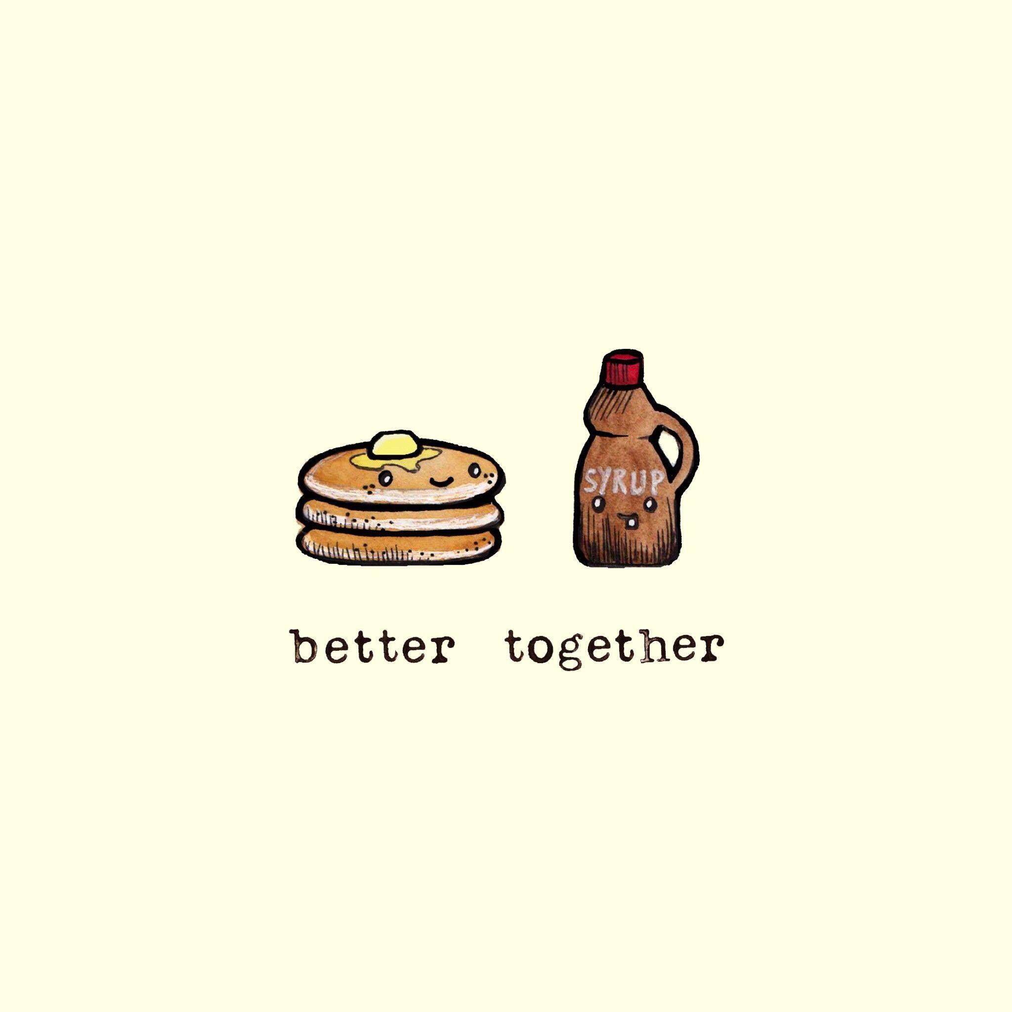 2048x2048 Cute Cartoon Food Wallpaper