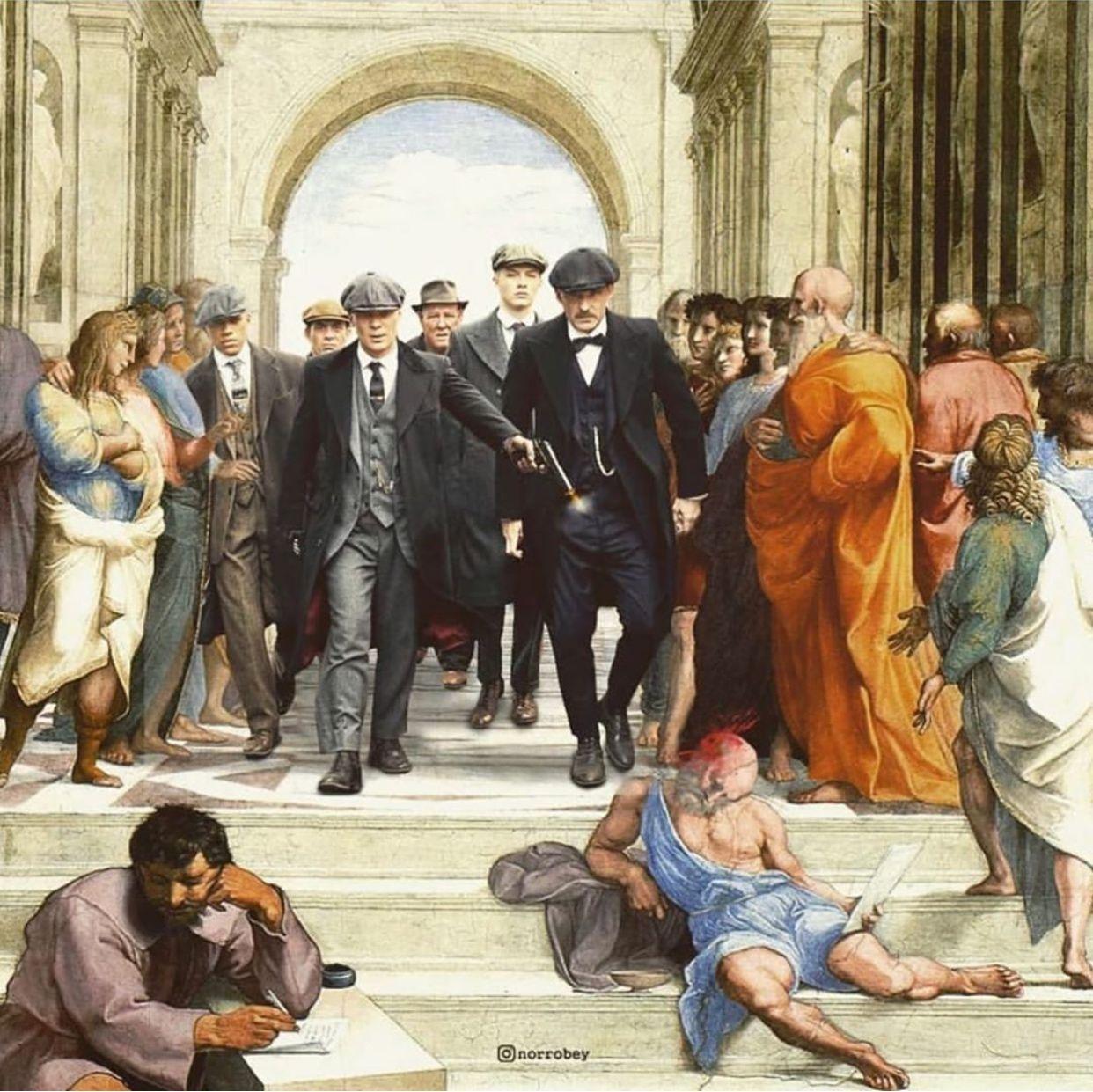 1242x1241 The School of Athens by Raphael x Peaky blinders. Peaky blinders poster, Peaky blinders wallpaper, Peaky blinders