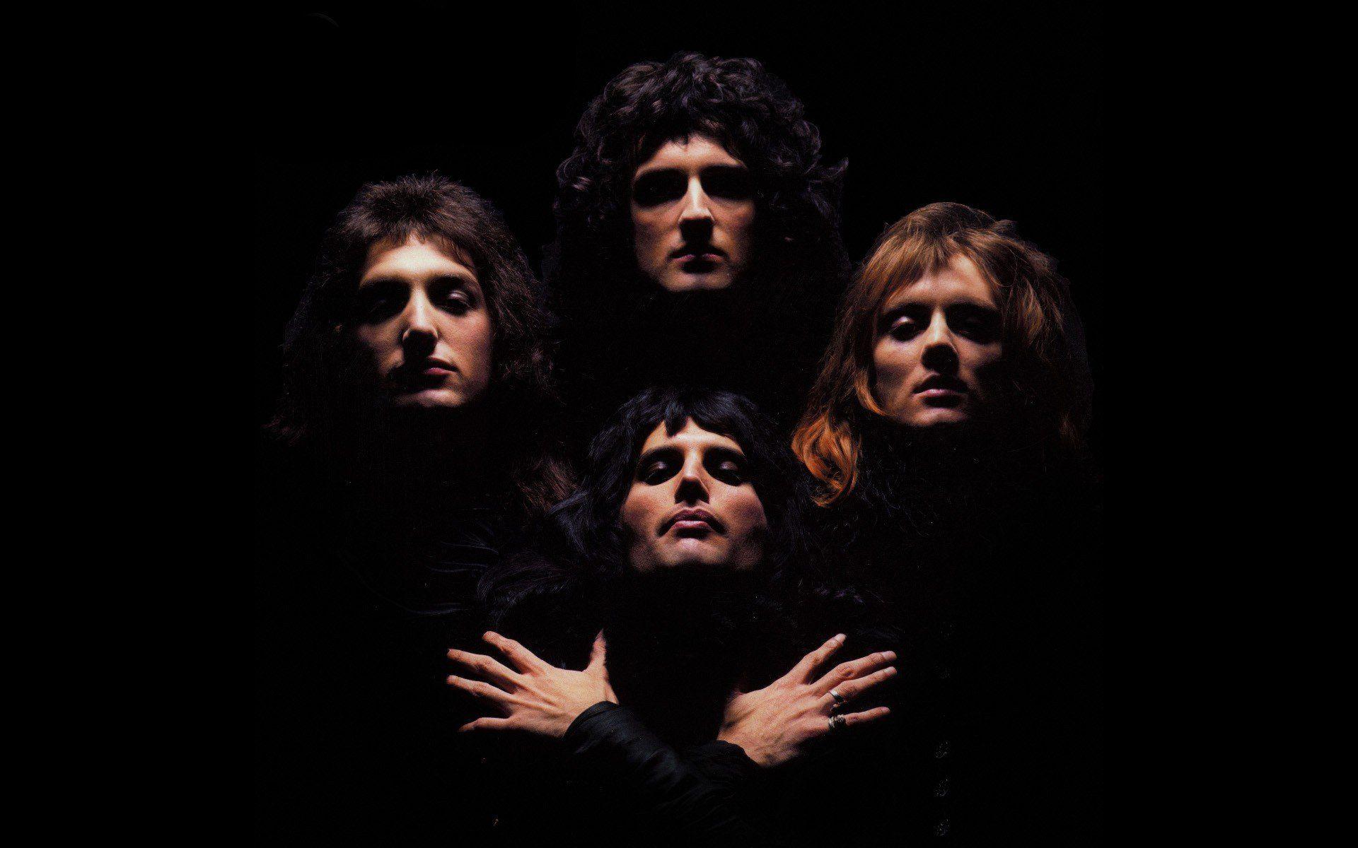 1920x1200 musicians, Freddie Mercury, Freddy Mercury, Brian May, Roger Taylor, John Deacon, Men, Queen, Music, Band, Black background, Album covers, Bohemian Rhapsody Wallpaper HD / Desktop and Mobile Background