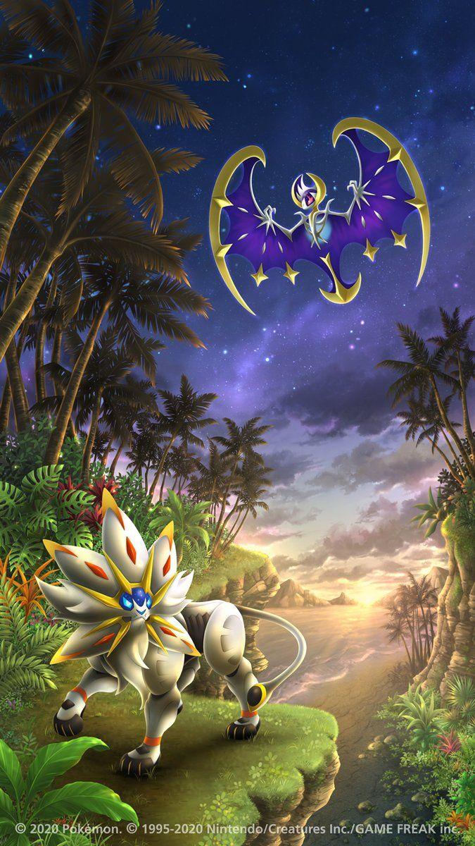 675x1200 PLDH seventh wallpaper in Crown Tundra's Legendary Pokémon Wallpaper campaign has been released! Alola's emissaries of the sun and moon, Solgaleo and Lunala, grace this wallpaper. Previous wallpaper collected