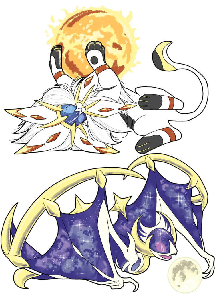 752x1063 Sun and Moon by inkscribble. Pokemon, Cute pokemon, Pokemon alola