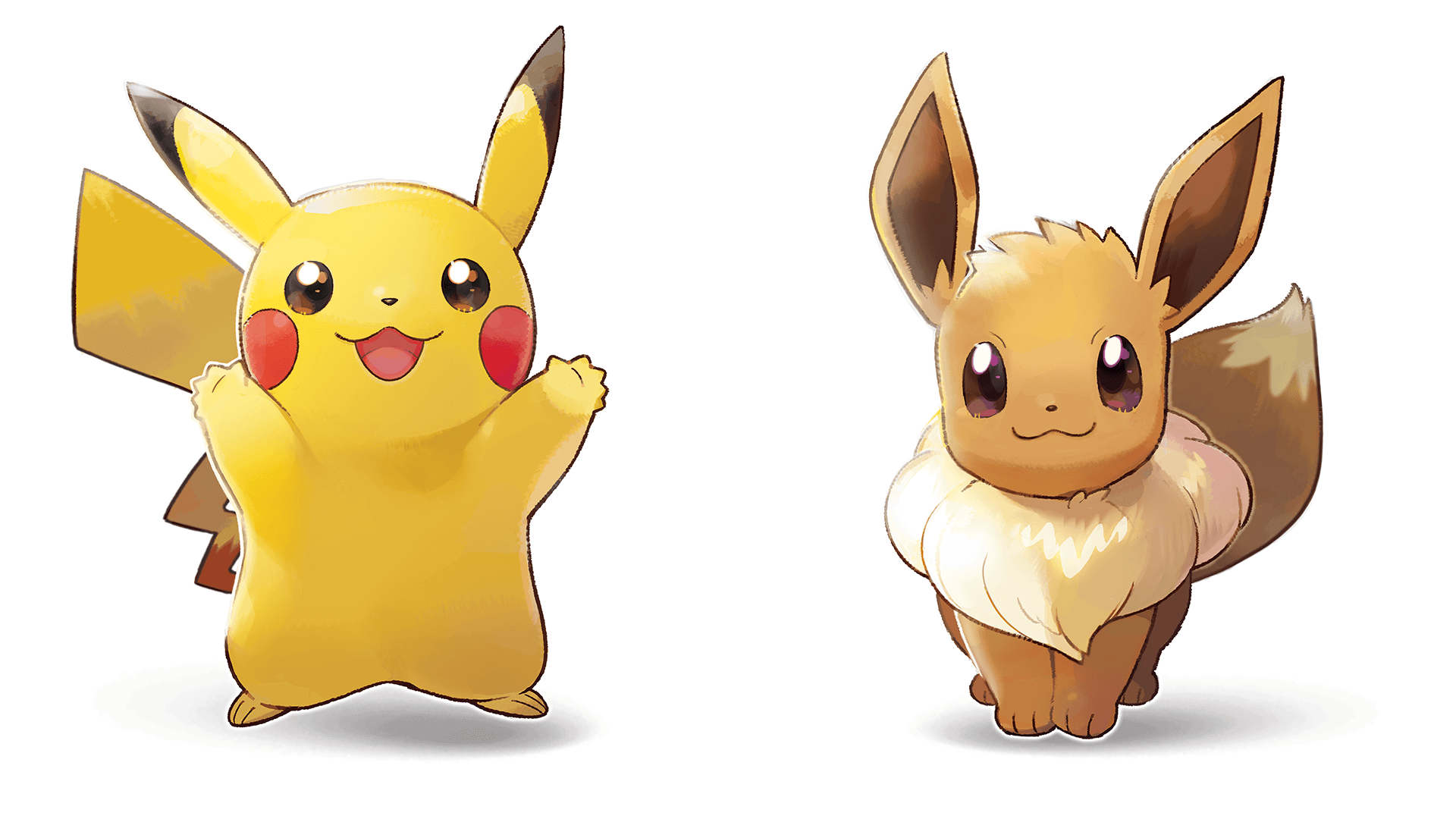 1920x1080 Cute Pikachu and Eevee Wallpaper