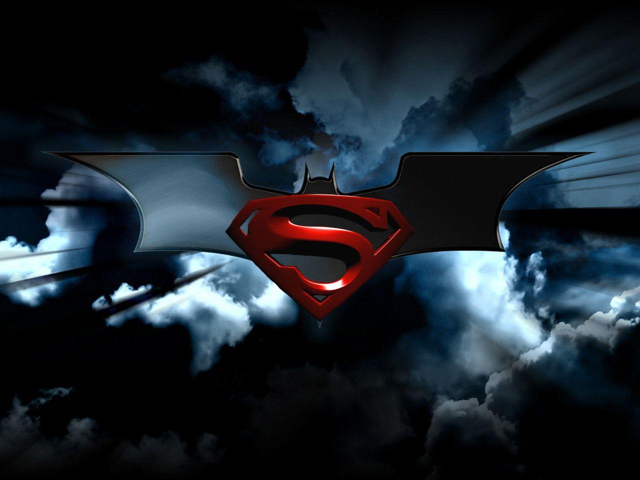 1280x960 Batman Superman Logo Wallpaper