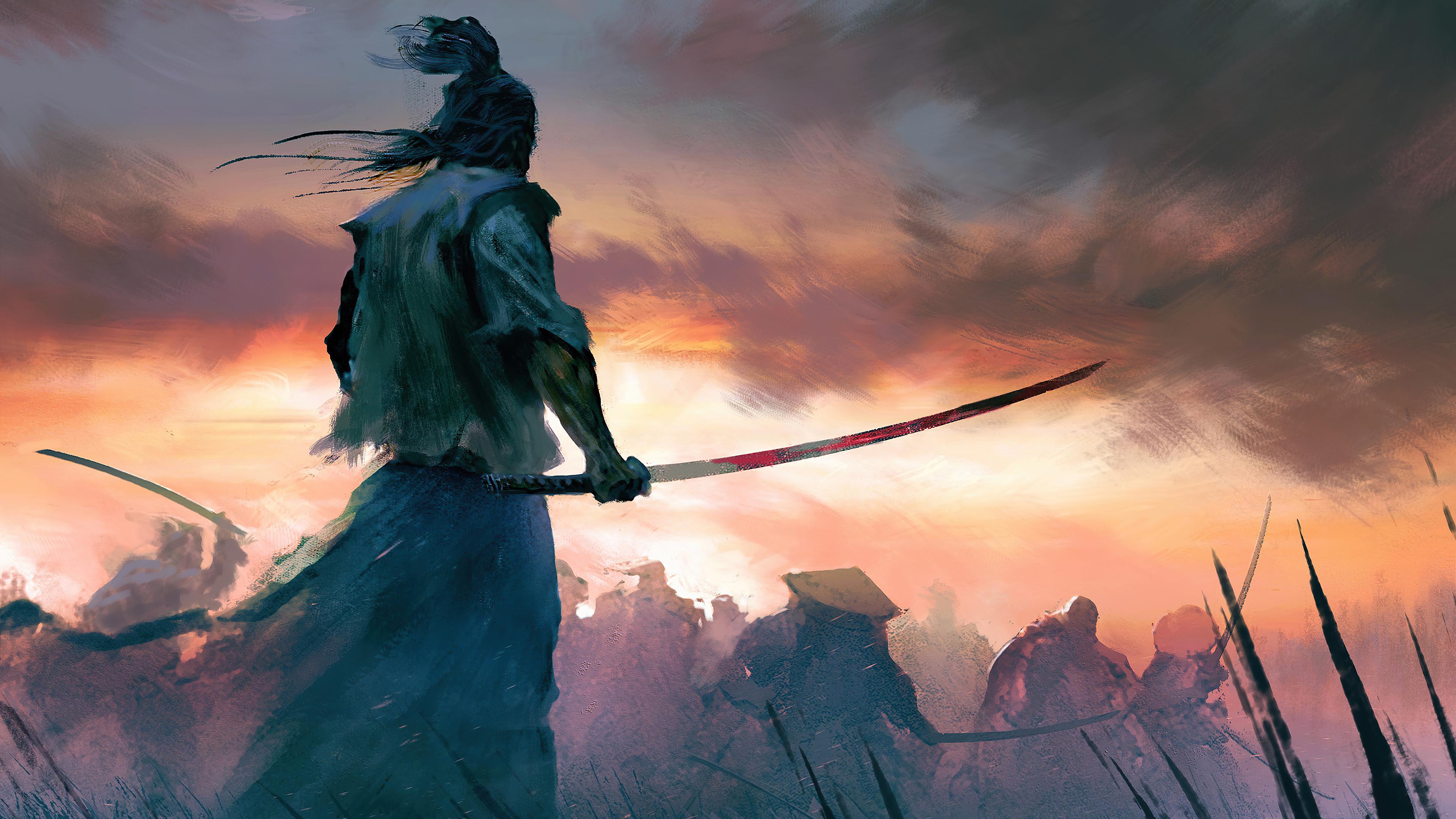 3840x2160 Samurai Warrior 4K wallpaper