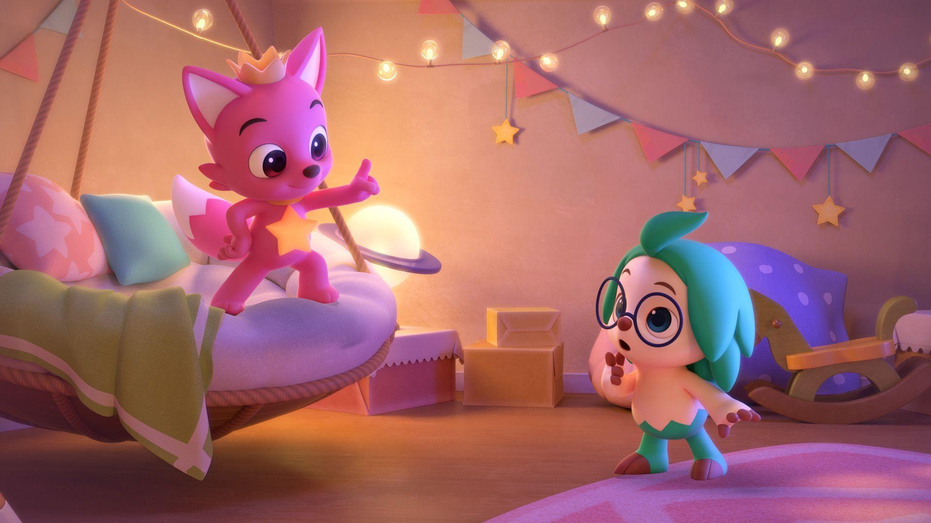 1920x1080 Pinkfong. Cartoon wallpaper, Pink fox, Kids party