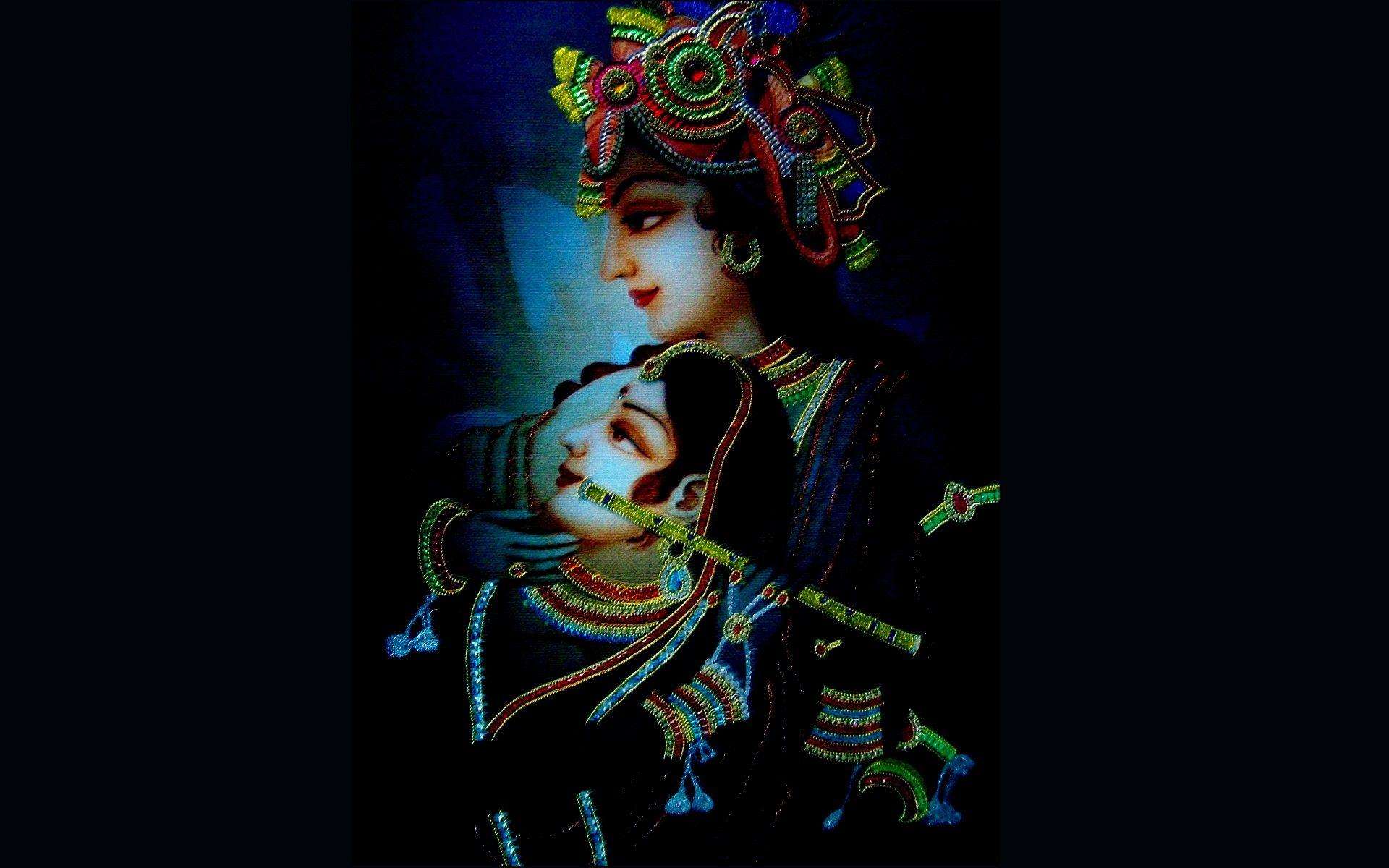 1920x1200 Wallpaper Radha Krishna Black And White Image