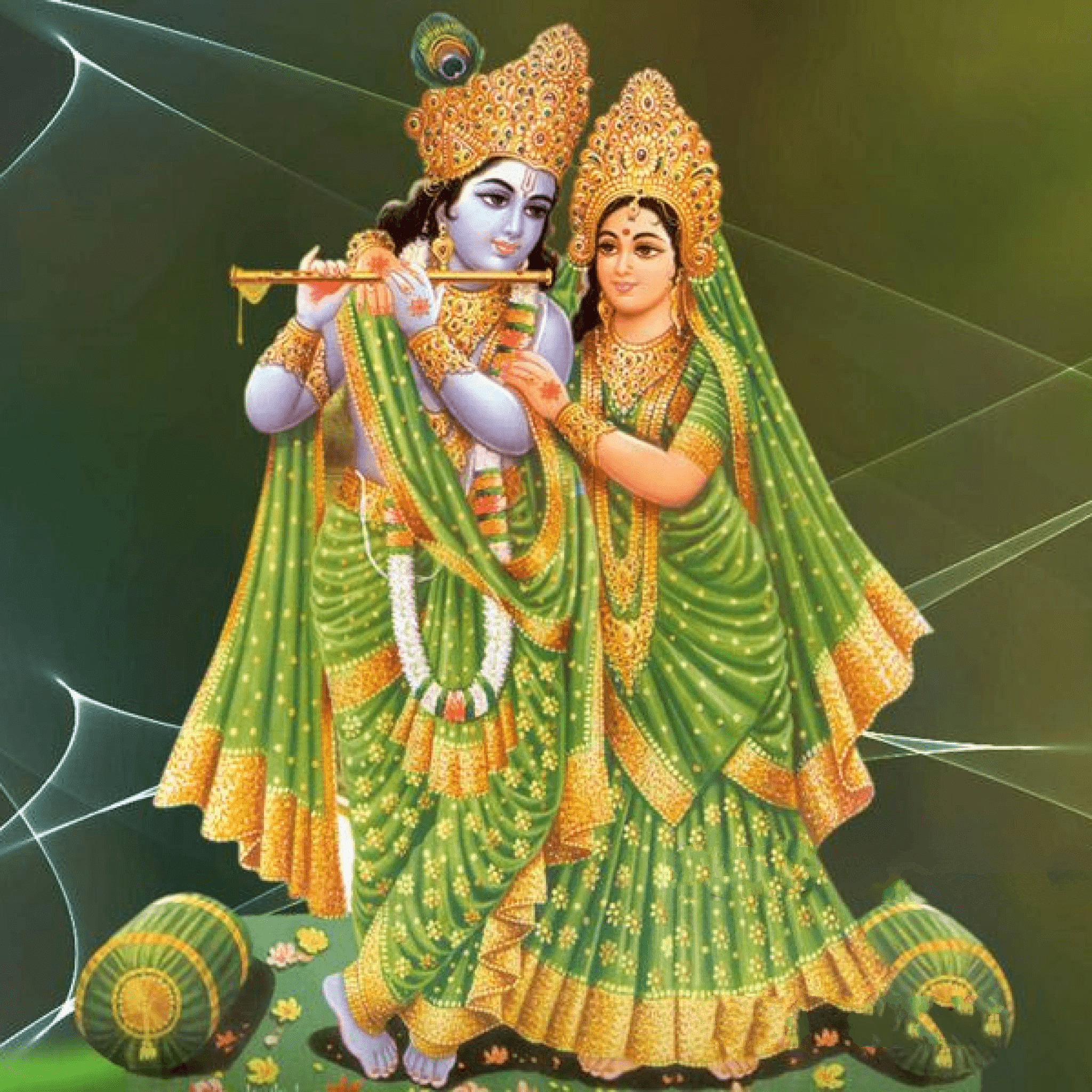 2048x2048 Krishna Radha Wallpaper HD