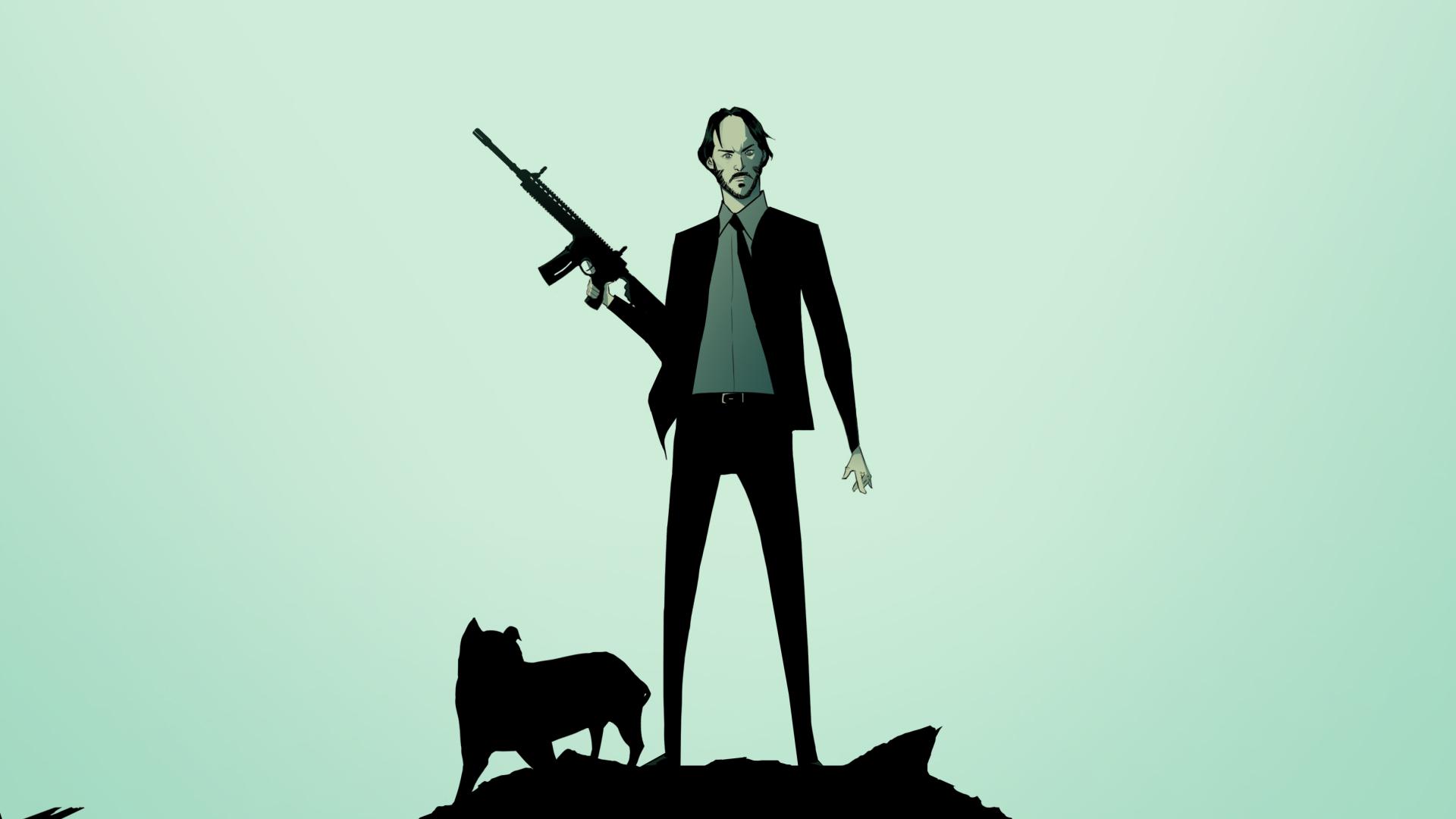 1920x1080 John Wick and Dog 1080P Laptop Full HD Wallpaper, HD Movies 4K Wallpaper