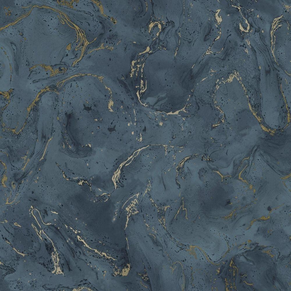 1000x1000 Blue and Gold Marble Wallpaper