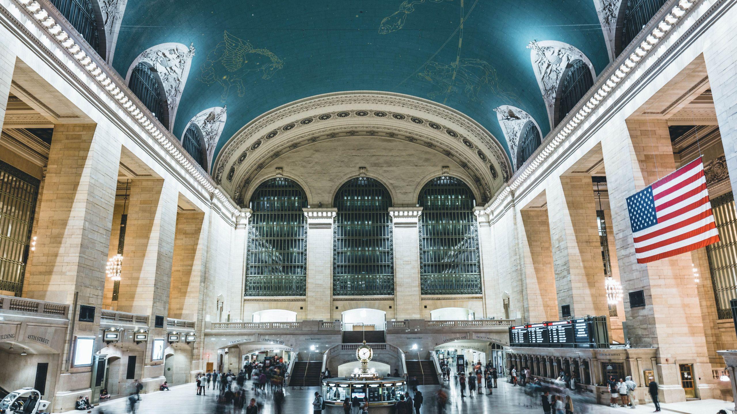 2560x1440 Download wallpaper: Grand Central Railway Station, New York 2560x1440