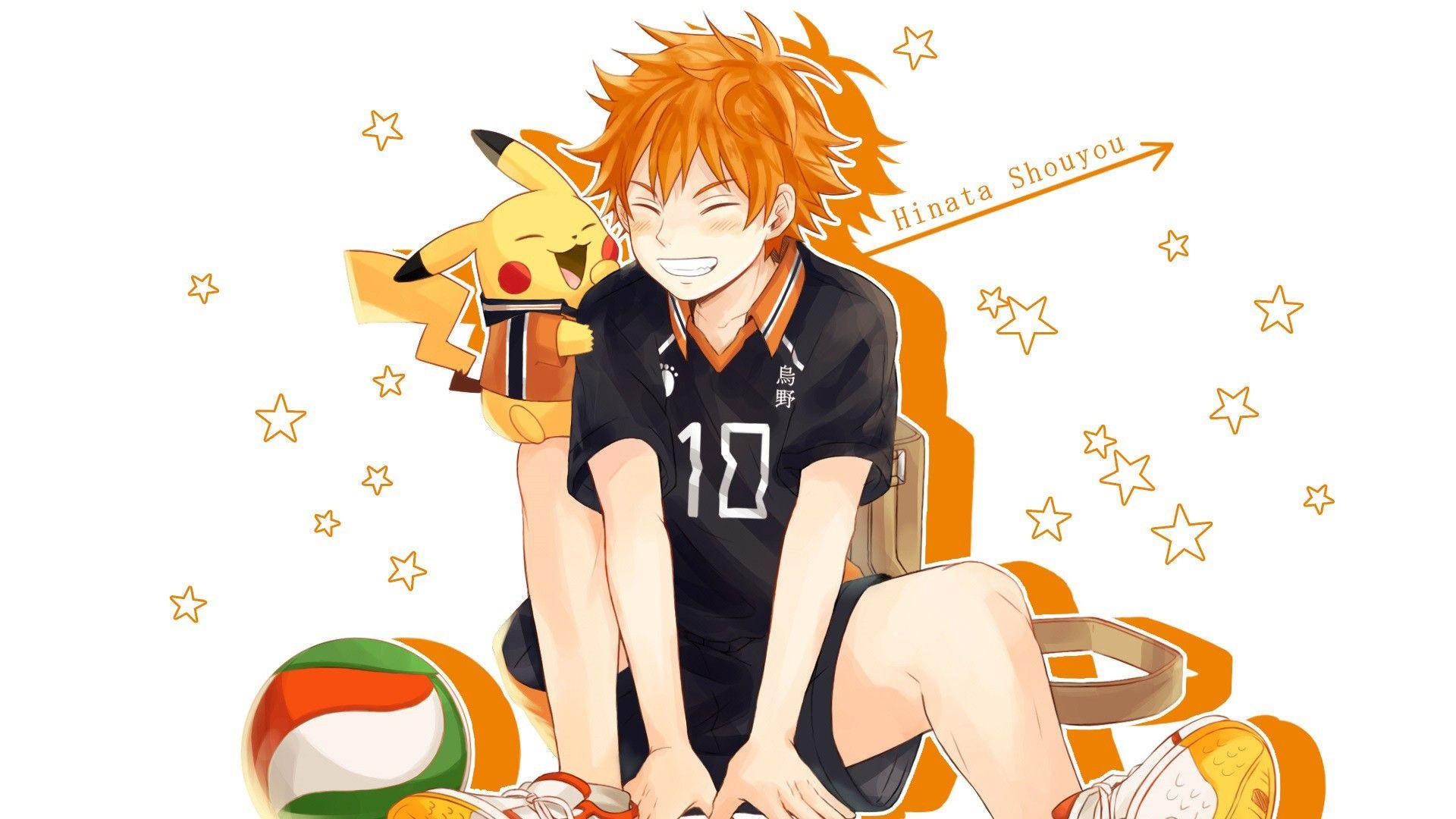 1920x1080 Haikyu Hinata With Puppy HD Anime Wallpaper