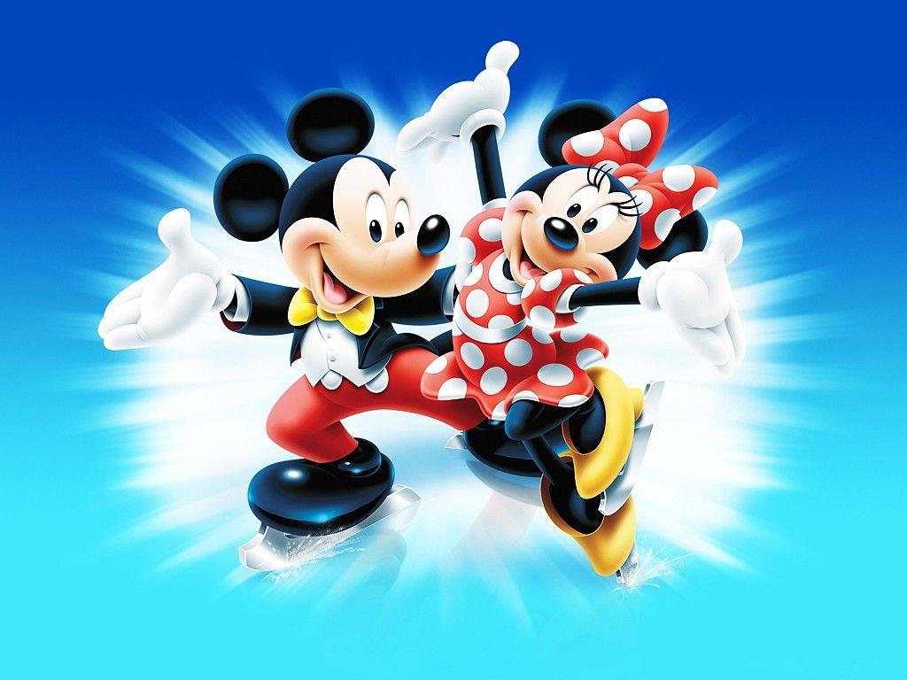1024x768 Mickey mouse and minnie mouse wallpaper