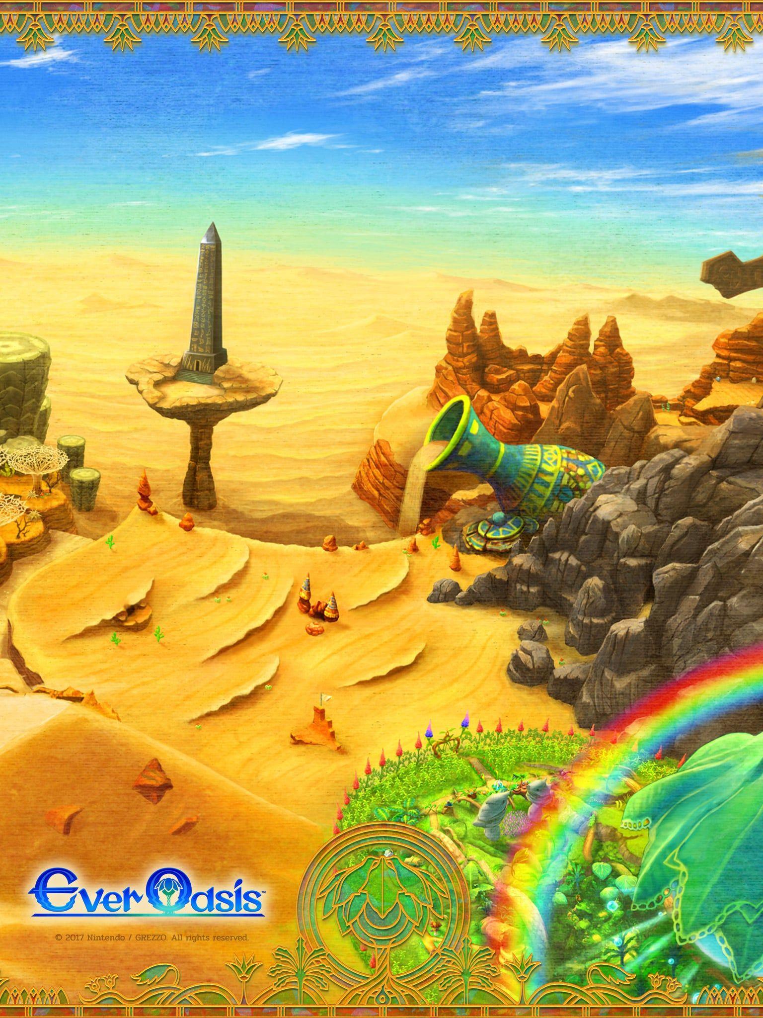 1536x2048 Extras Oasis™ for Nintendo 3DS™, trailers, wallpaper, concept art