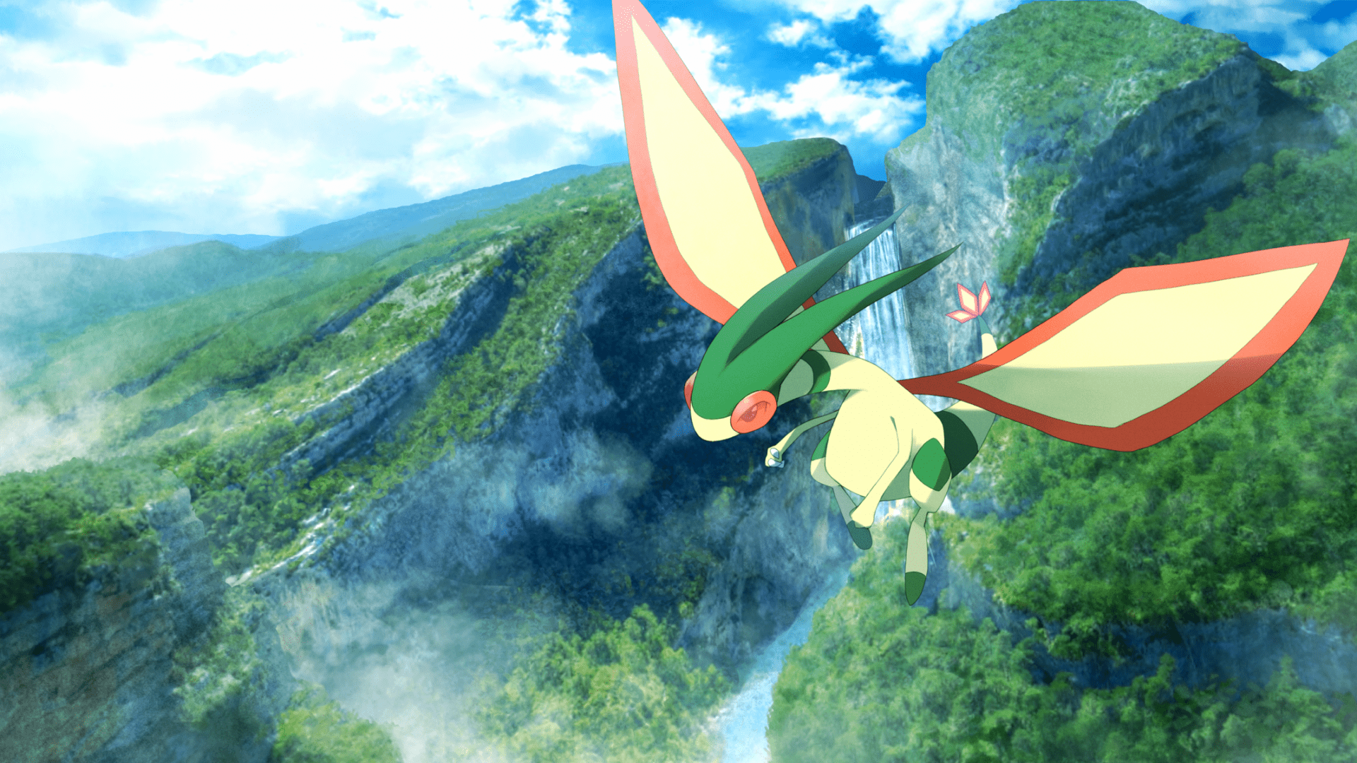 1920x1080 Download 1920x1080 Flygon, Pokemon, Forest, Mountain Wallpaper for Widescreen
