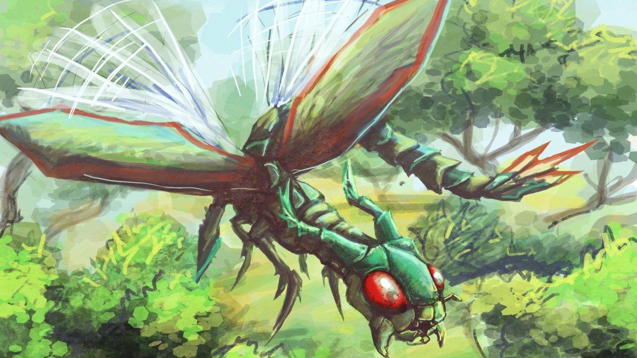 1244x700 Nintendo Pokemon insects Flygon wallpaperx1080