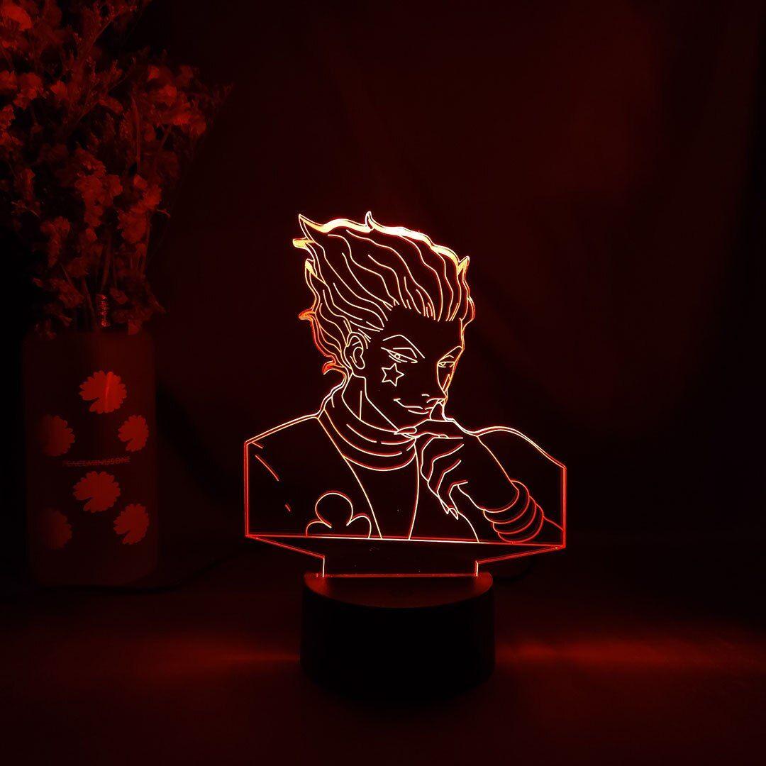 1080x1080 Hunter x Hunter Figure Hisoka 3D Illusion Lamp LED Table Anime Night Light Kids Room Bedside Decoration Holiday Lighting Gift. LED Night Lights