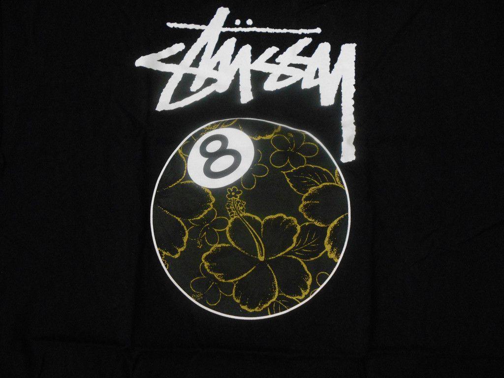 1024x768 Stussy Gold Flake 8 Ball tee. New World Culture Streetwear