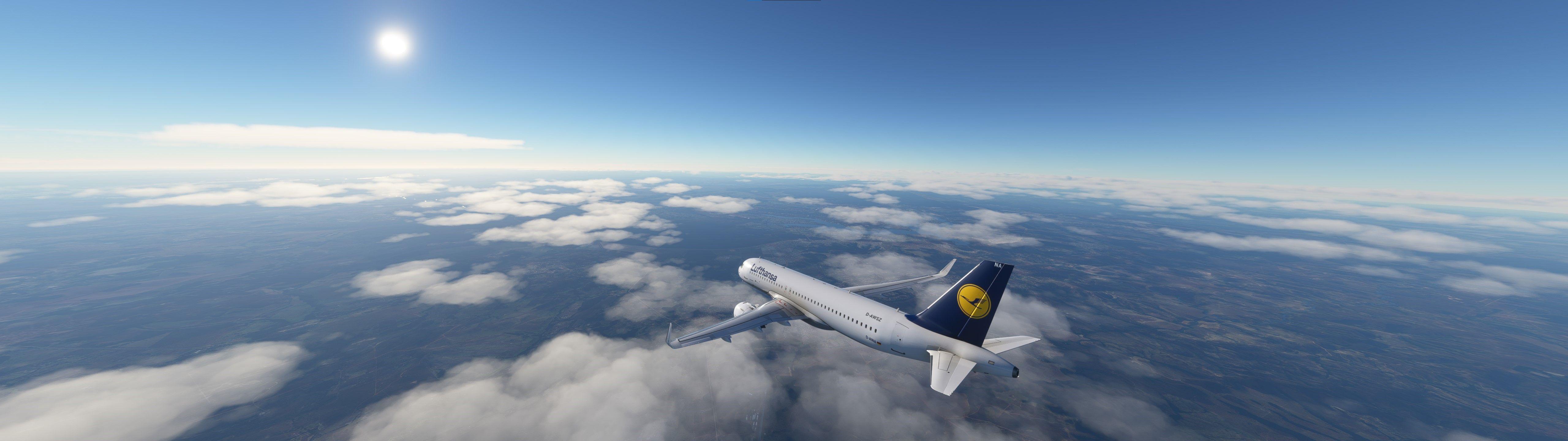 5120x1440 flight simulator HD wallpaper, Background