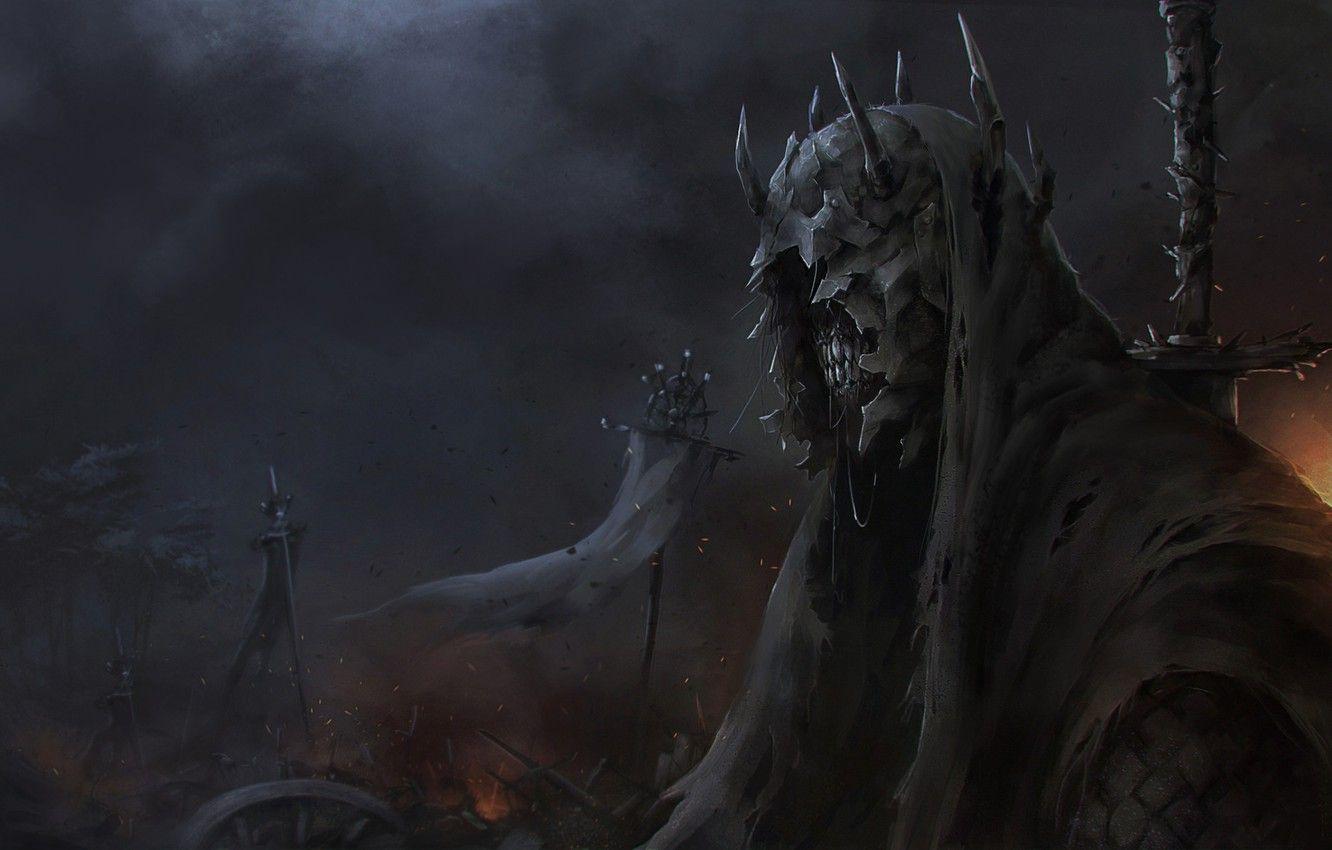 1332x850 Wallpaper Figure, The Lord Of The Rings, Art, Art, Ghost, The Lord of the Rings, Concept Art, Nazgul, Characters, Nazgul, Ghost ring, by Jens Kuczwara, Some Creepy Helmet Dude, Jens Kuczwara image
