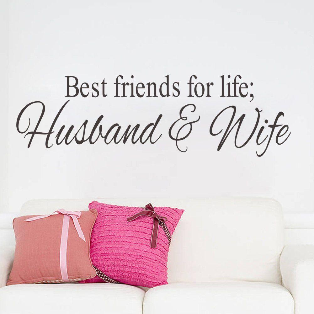 1001x1001 Best Friends for Life Husband and Wife Art Decals English Quote Wedding Decoration Home Decor Wallpaper Bedroom Wall stickers. sticker scrapbook. stickers blankfriends wall stickers