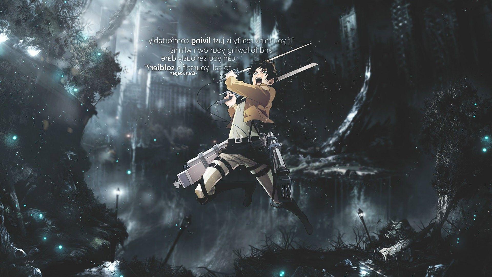 1920x1080 Eren Jaeger Attack On Titan Background