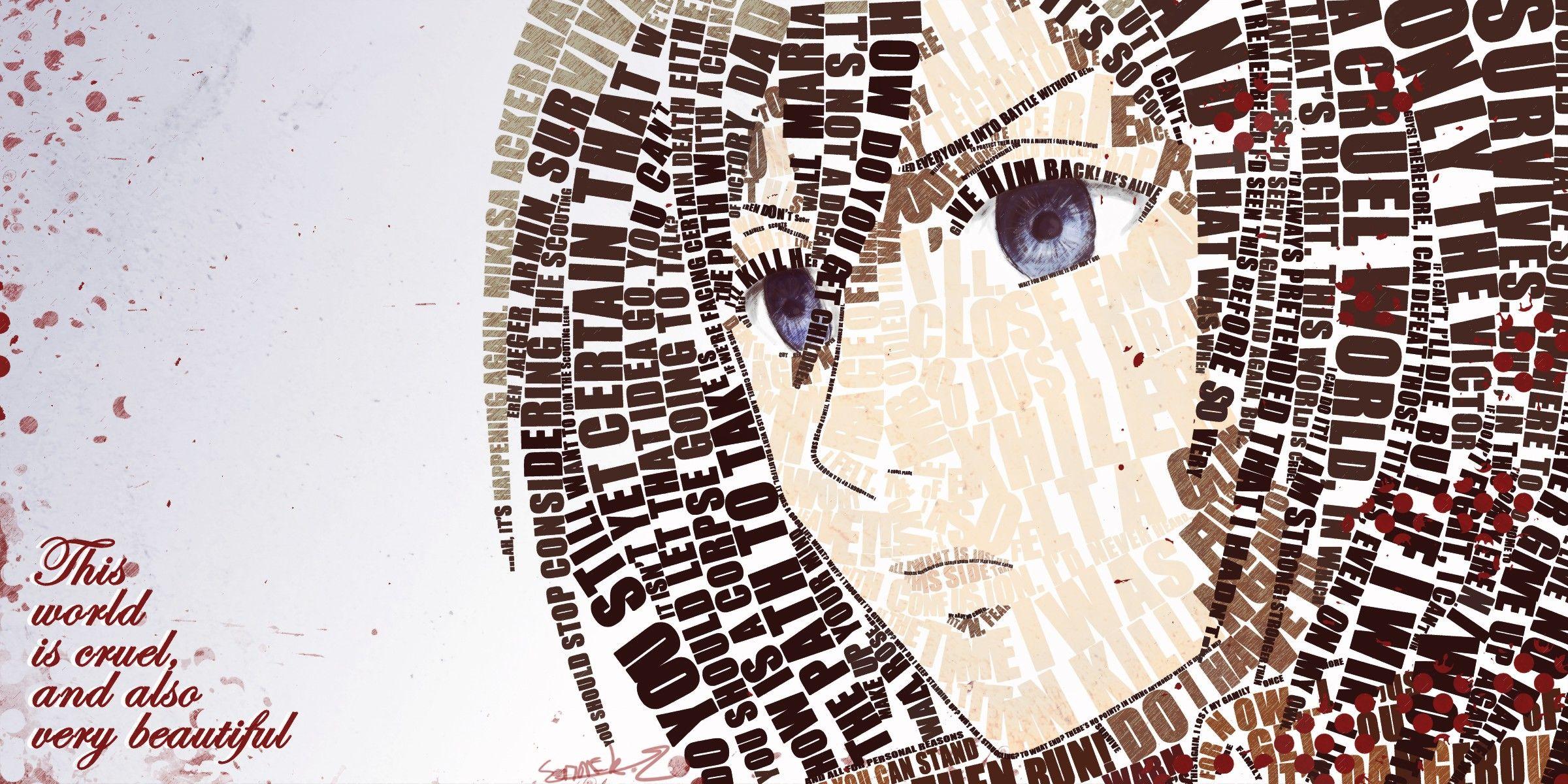 2400x1200 Download wallpaper from anime Attack On Titan with tags: Lock screen