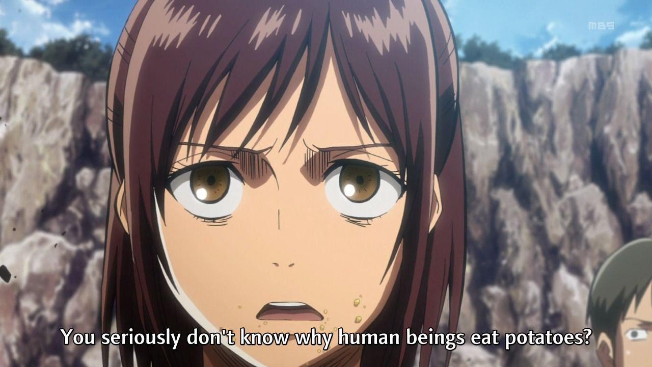 1280x720 You seriously don't know why human beings eat potatoes?. Attack on Titan / Shingeki No Kyojin