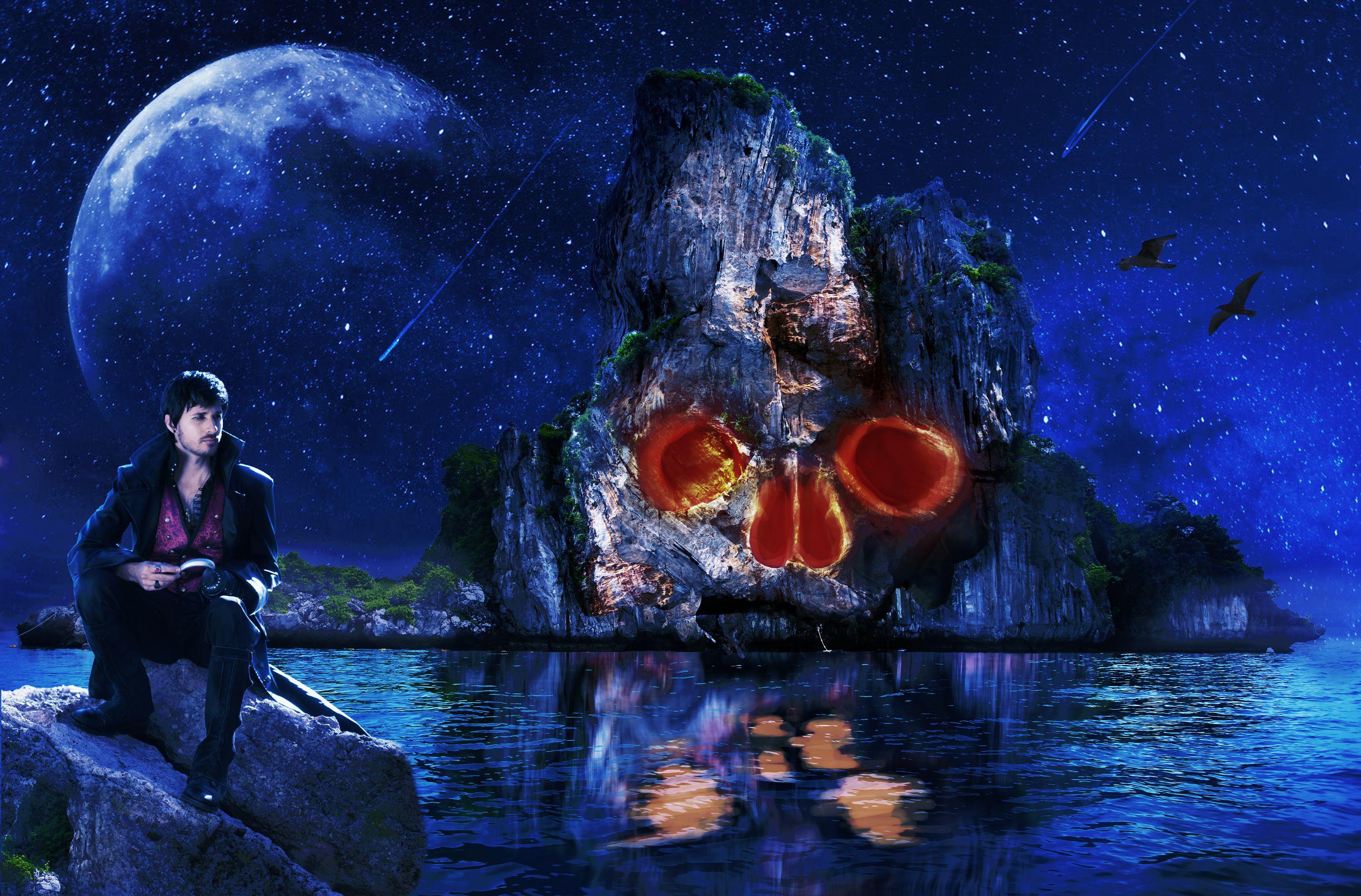 3109x2048 Created my own Skull Rock using photo compositing. Continuing my Neverland themed cosplay edits for Killian Jones. These are keeping me sane during Quarantine