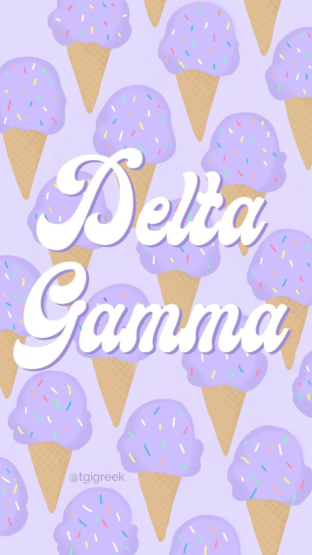 1080x1920 Delta Gamma Ice Cream Phone Background. Free Phone Background. Design Library. TGI Greek. Delta gamma, Sorority designs, Sorority merchandise