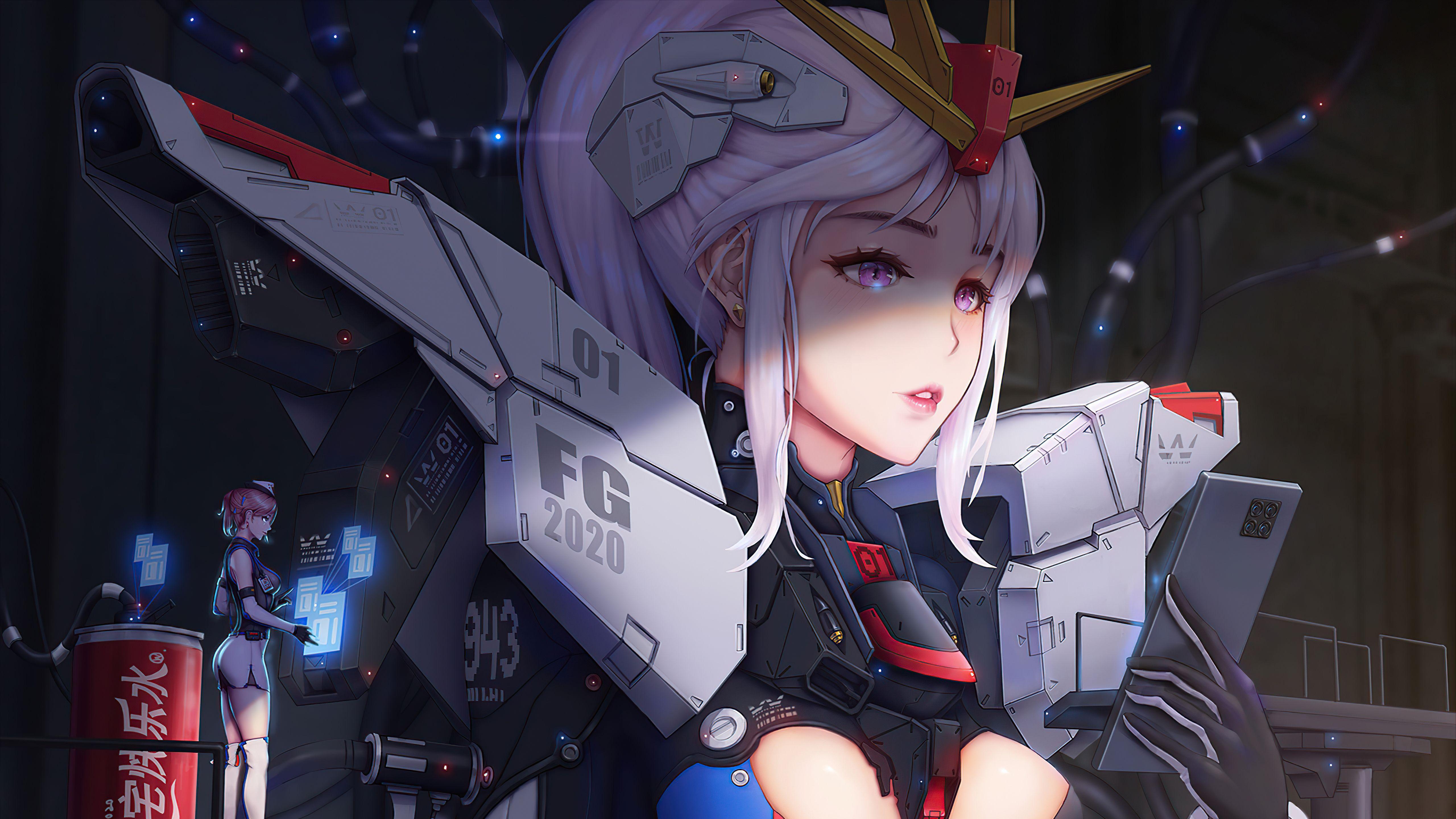 5120x2880 Gundam Girl 4k, HD Artist, 4k Wallpaper, Image, Background, Photo and Picture