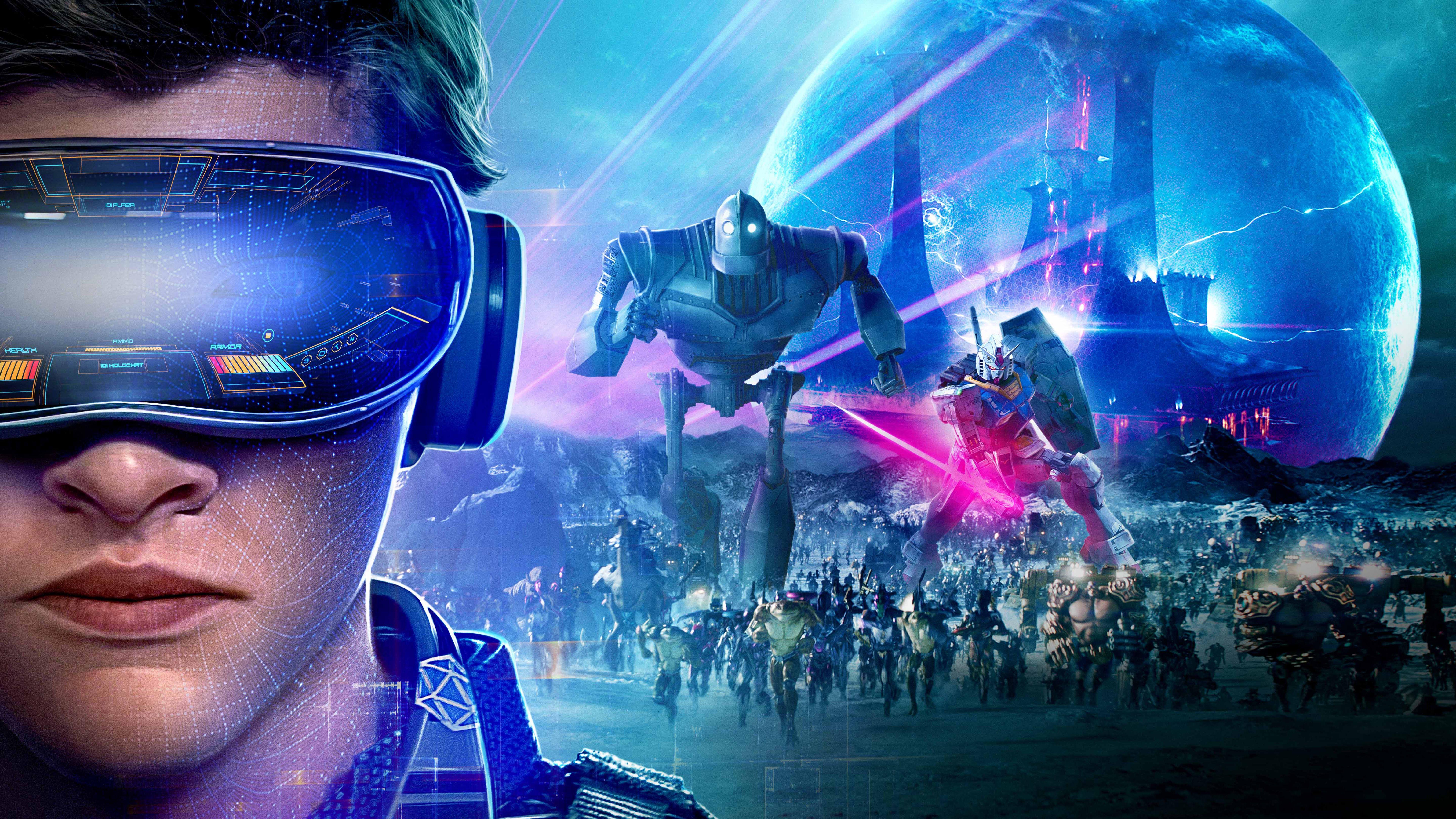 7680x4320 Ready Player One Wade Watts Iron Giant Gundam 8K
