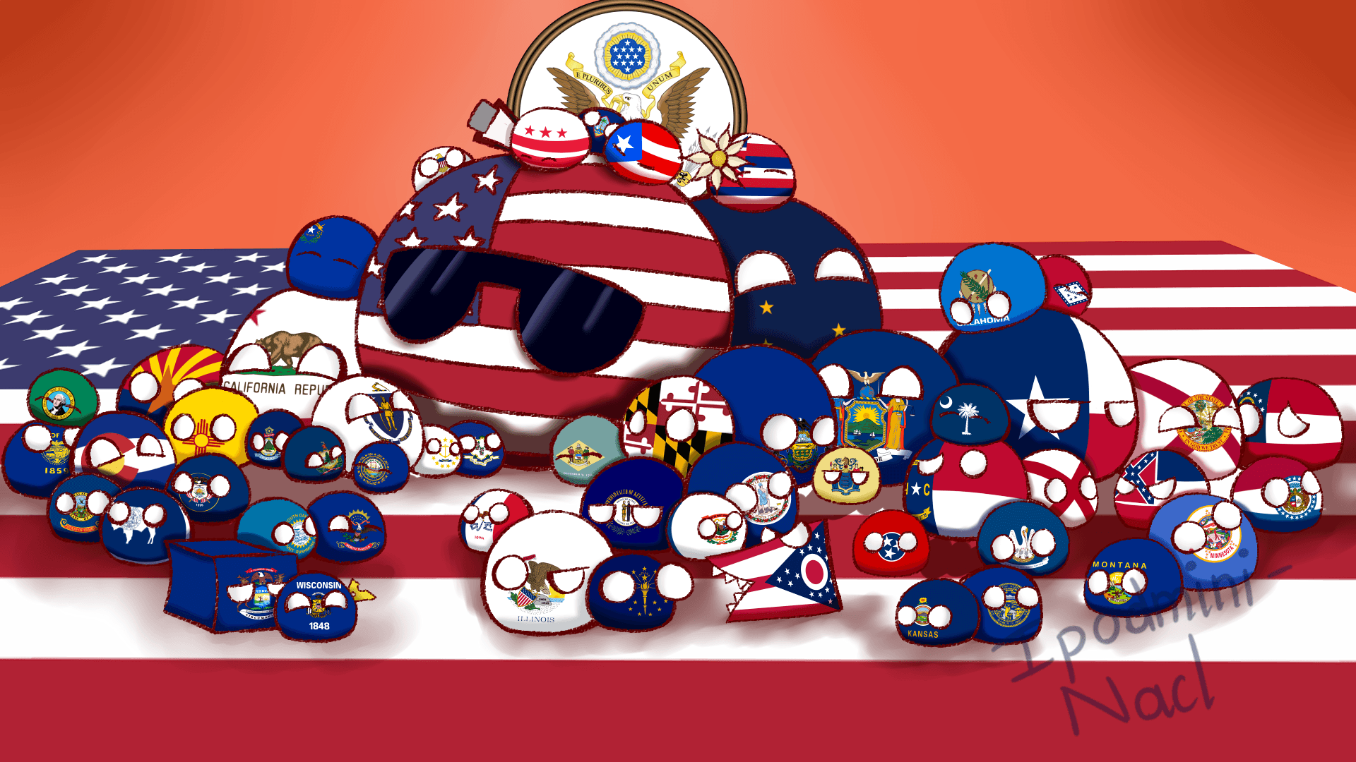 1920x1080 The USA with its States and Territories by ipodmini on Newgrounds