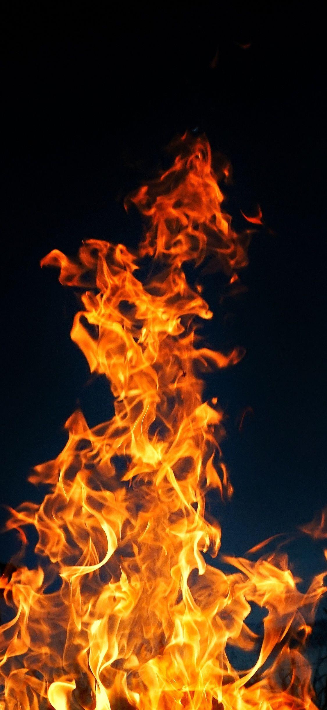 1125x2436 iPhone Fire Wallpaper