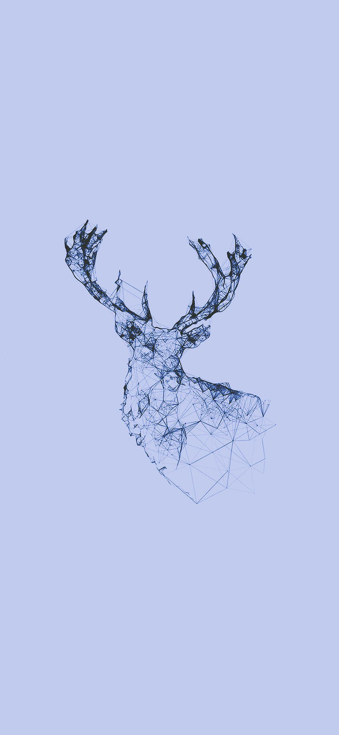 1125x2436 deer wallpaper iphone, reindeer, elk, head, deer, drawing , antler, wildlife, illustration, horn, sketch