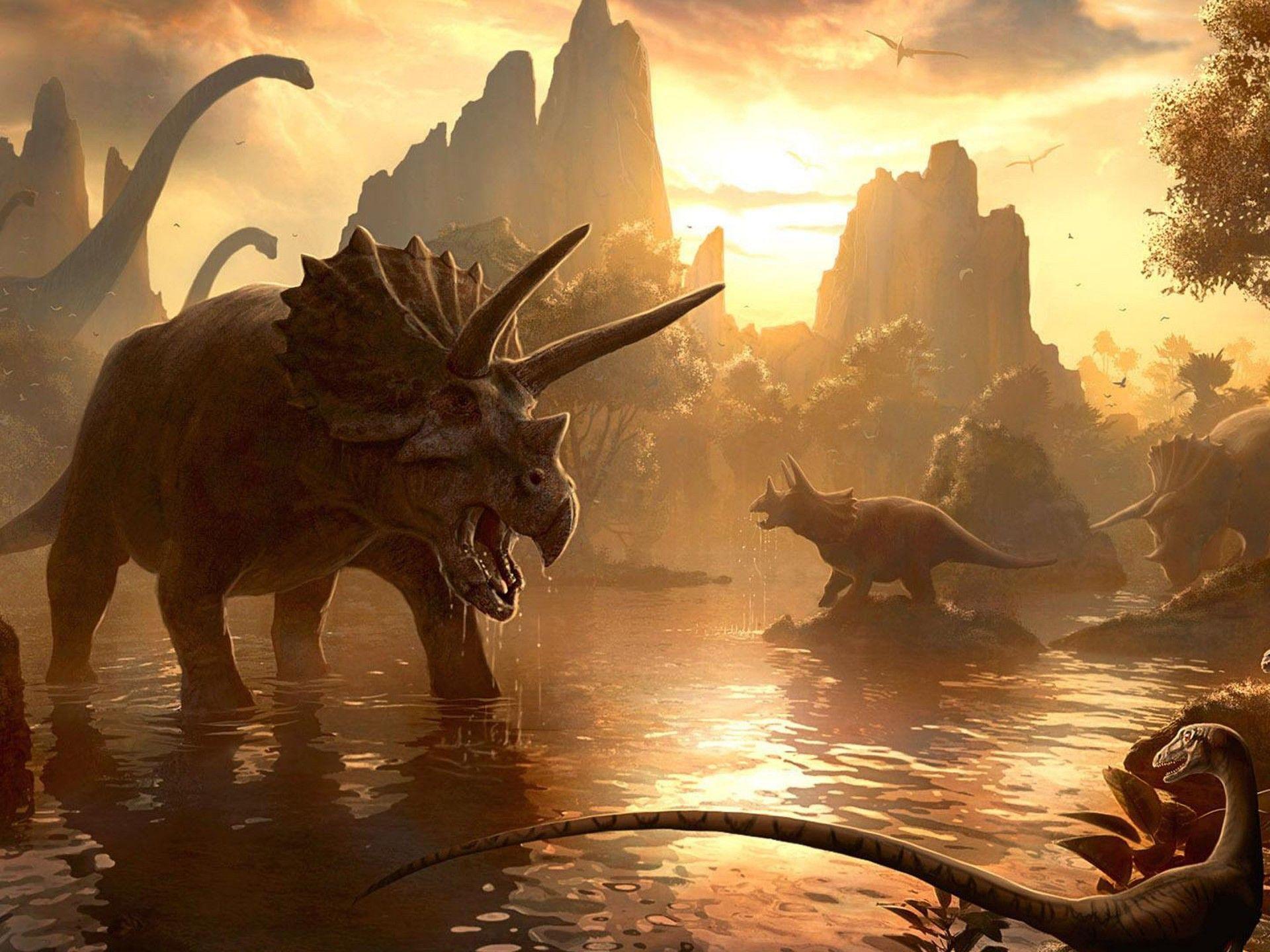 1920x1440 Animals Of The Past Ancient World Of Dinosaurs, Desktop HD Wallpaper :