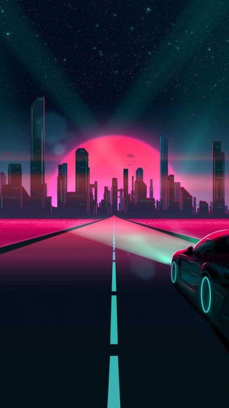 750x1335 Best Android 3D Wallpaper App. Vaporwave wallpaper, Retro waves, City wallpaper