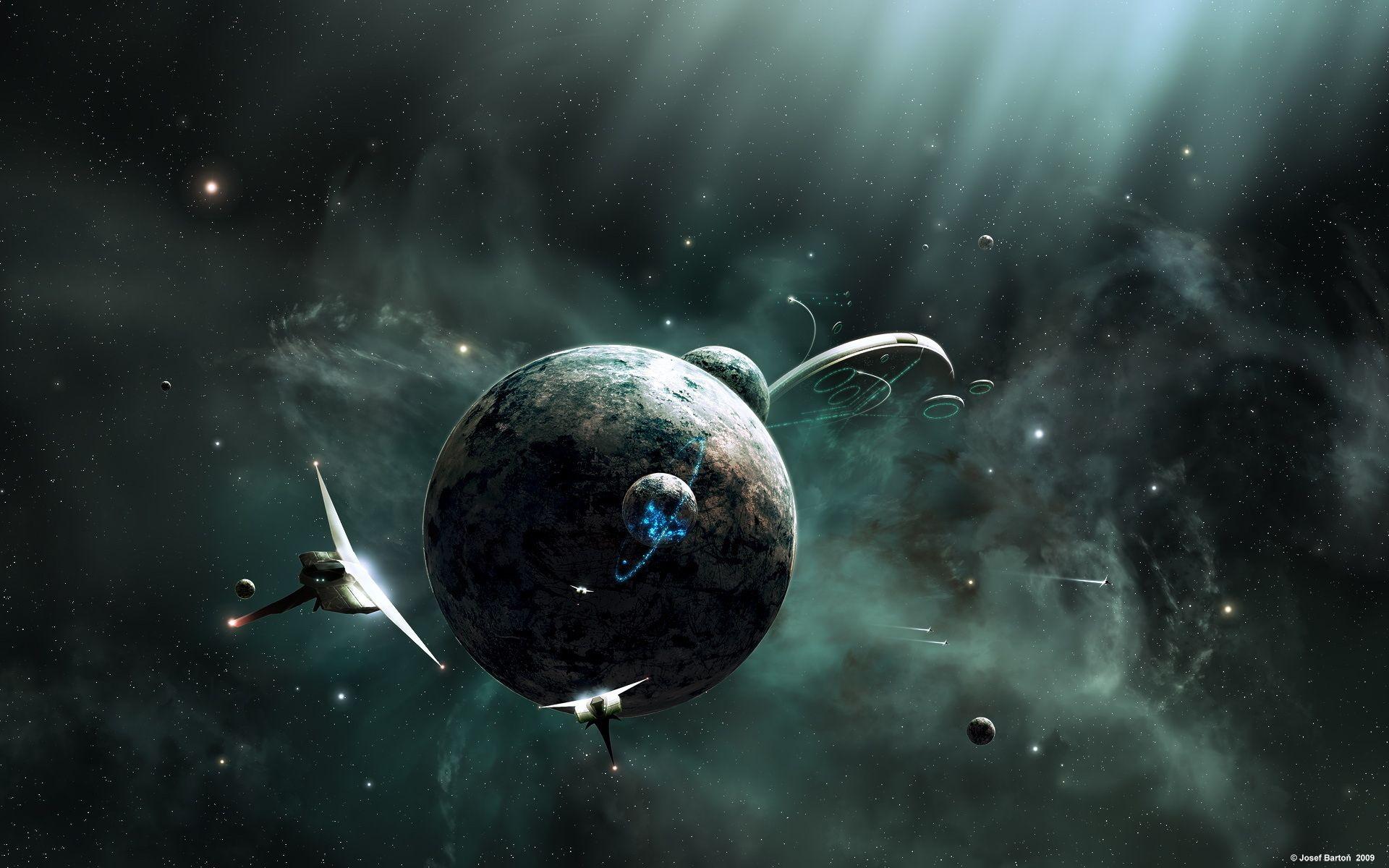 1920x1200 Spaceships of the future. Space art wallpaper, Space art, Planets wallpaper