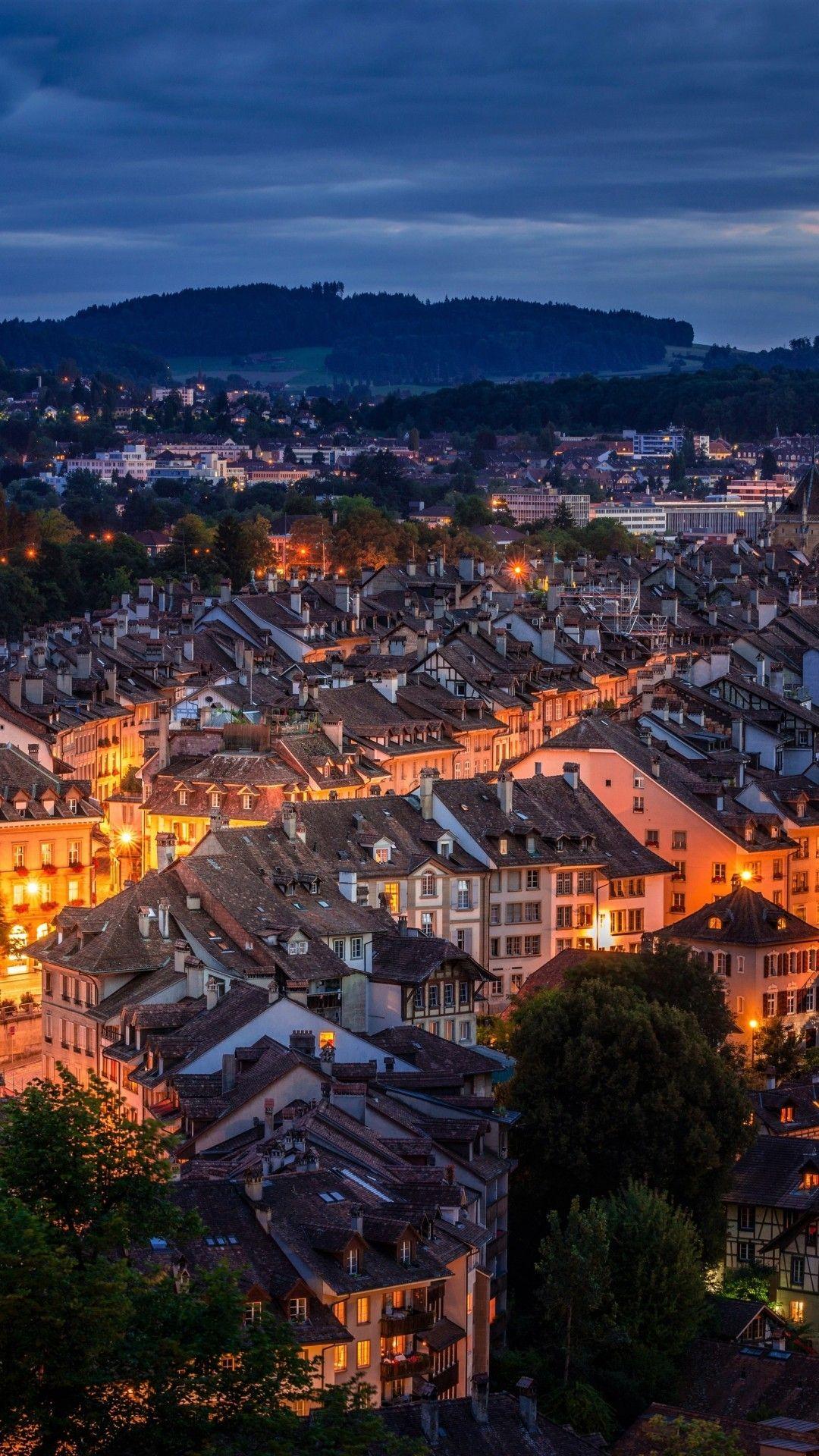 1080x1920 Download 1080x1920 Switzerland Bern, Night, Buildings, Cityscape Wallpaper for iPhone iPhone 7 Plus, iPhone 6+, Sony Xperia Z, HTC One