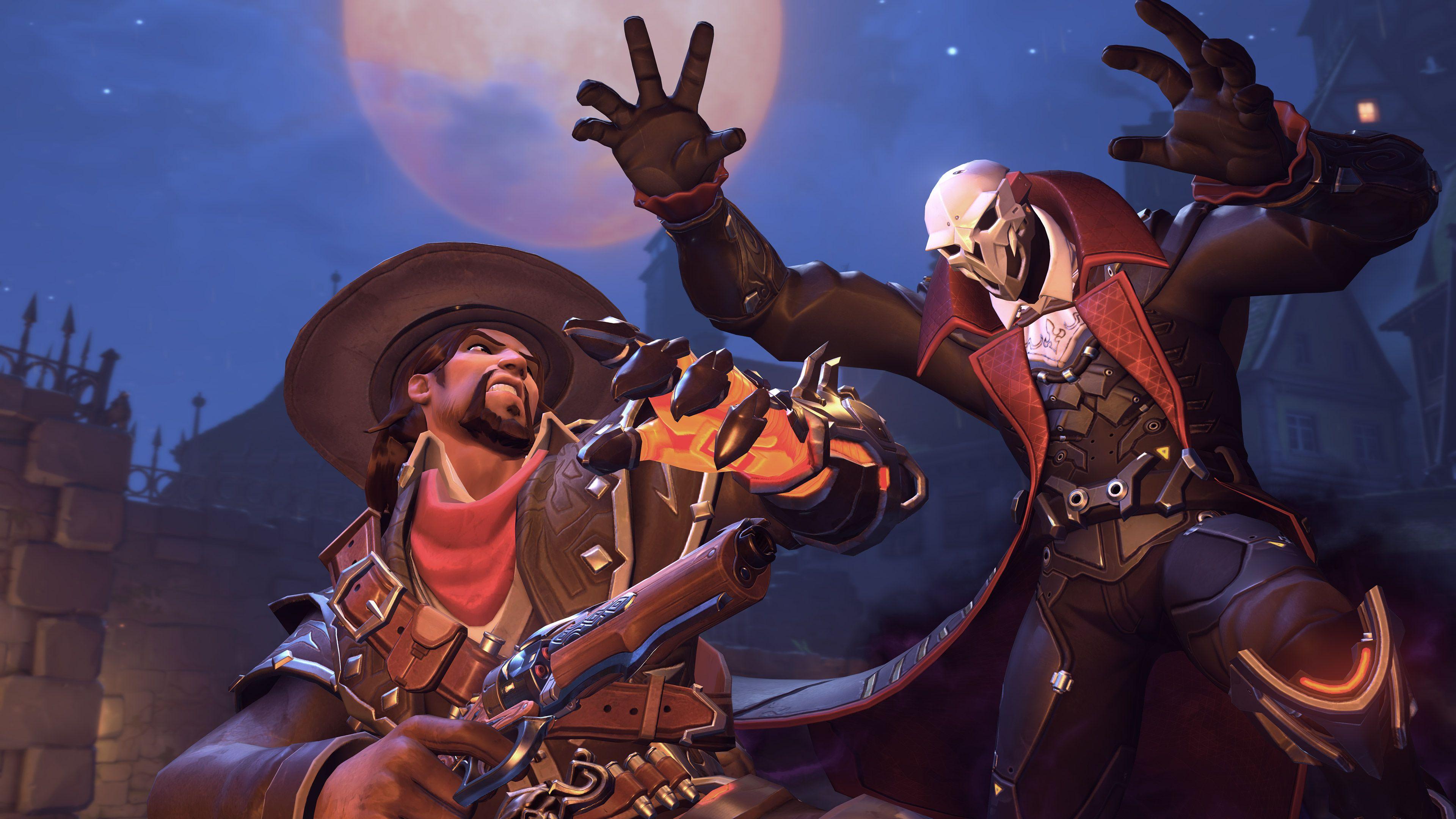 3840x2160 Van Helsing McCree vs Dracula Reaper 4k Ultra HD Wallpaper