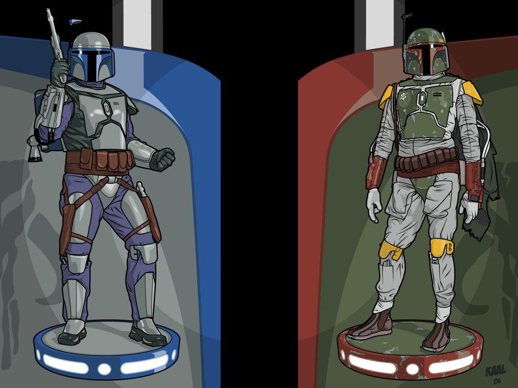 1024x768 Star Wars Jango And Boba Fett